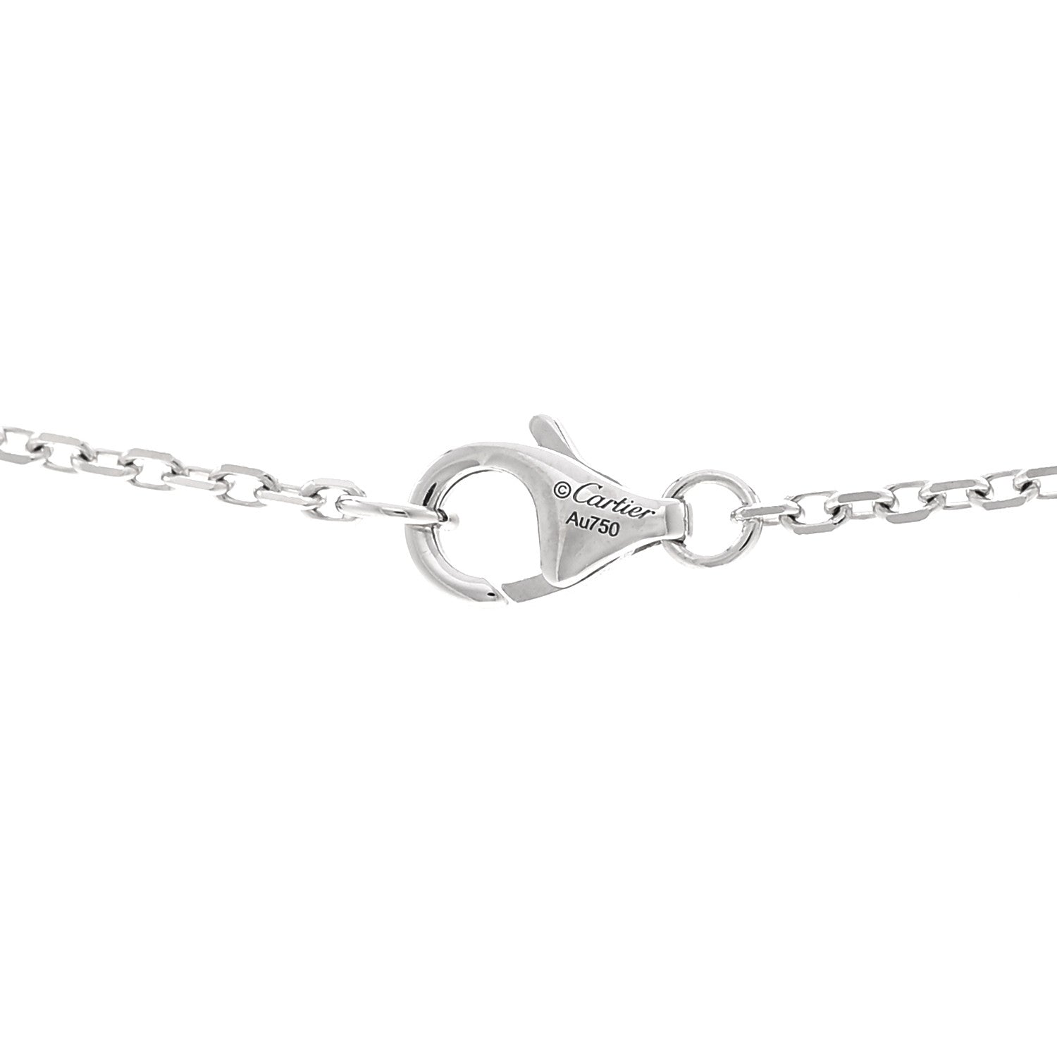 18K White Gold Diamond Interlocking LOVE Paved Necklace — view 4