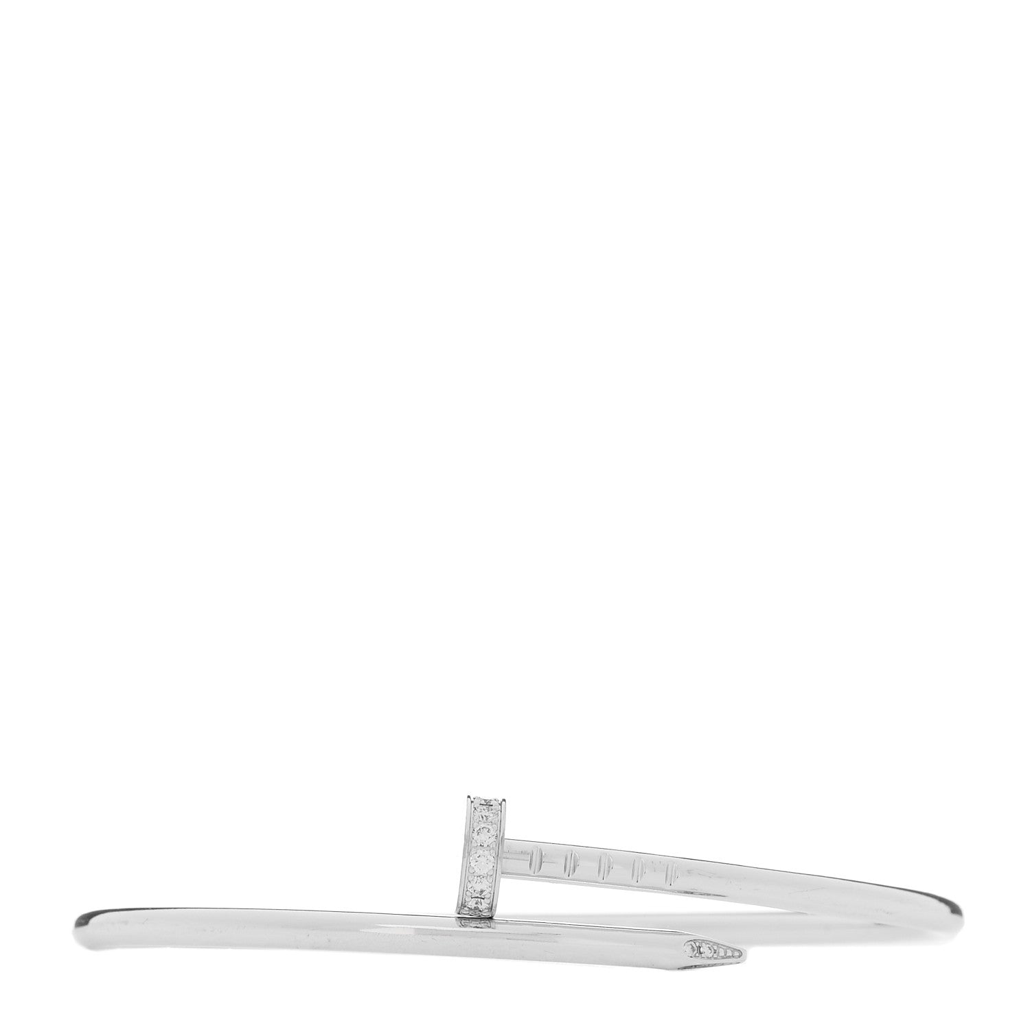 18K White Gold Diamond Small Juste Un Clou Bracelet 15