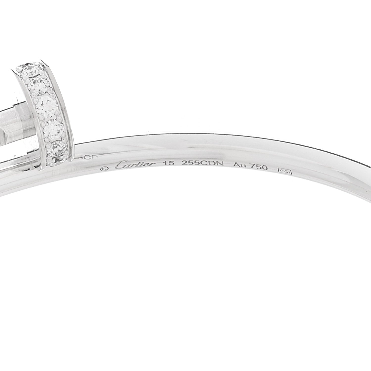 18K White Gold Diamond Small Juste Un Clou Bracelet 15 — view 4