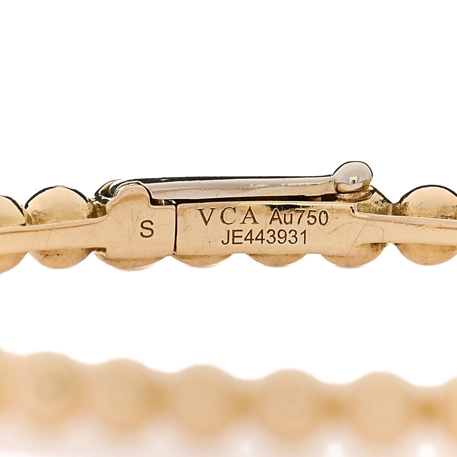 18K Yellow Gold Perlee Pearls of Gold Bracelet S — view 3