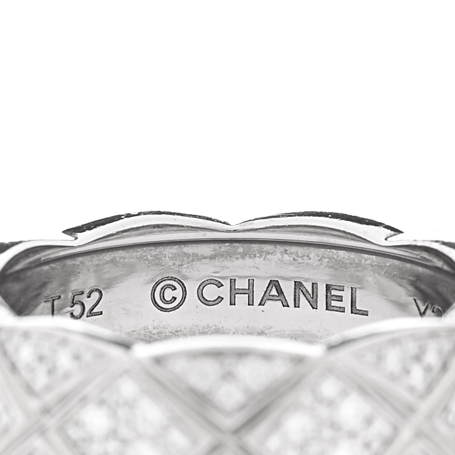 18K White Gold Diamond Small Coco Crush Pave Ring 52 6 — view 4