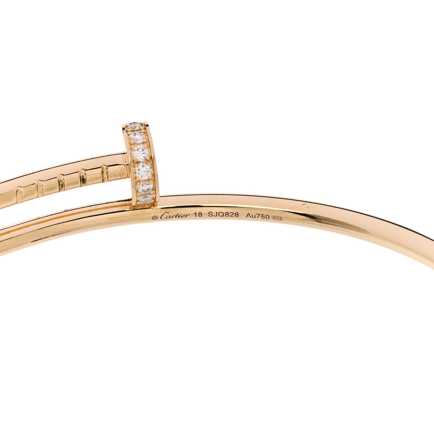 18K Yellow Gold Diamond Small Juste Un Clou Bracelet 18 — view 4