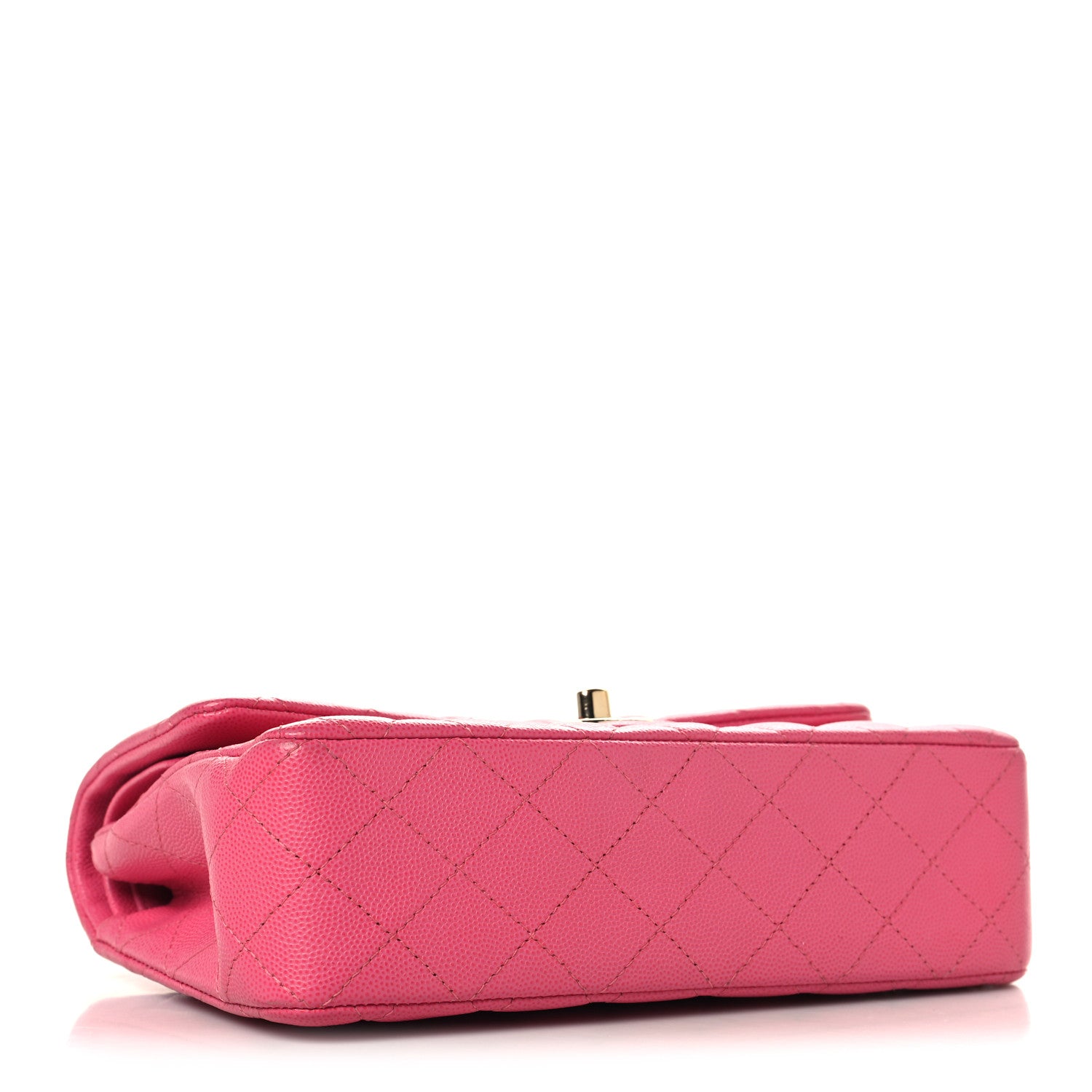 Caviar Quilted Small Double Flap Pink — view 4