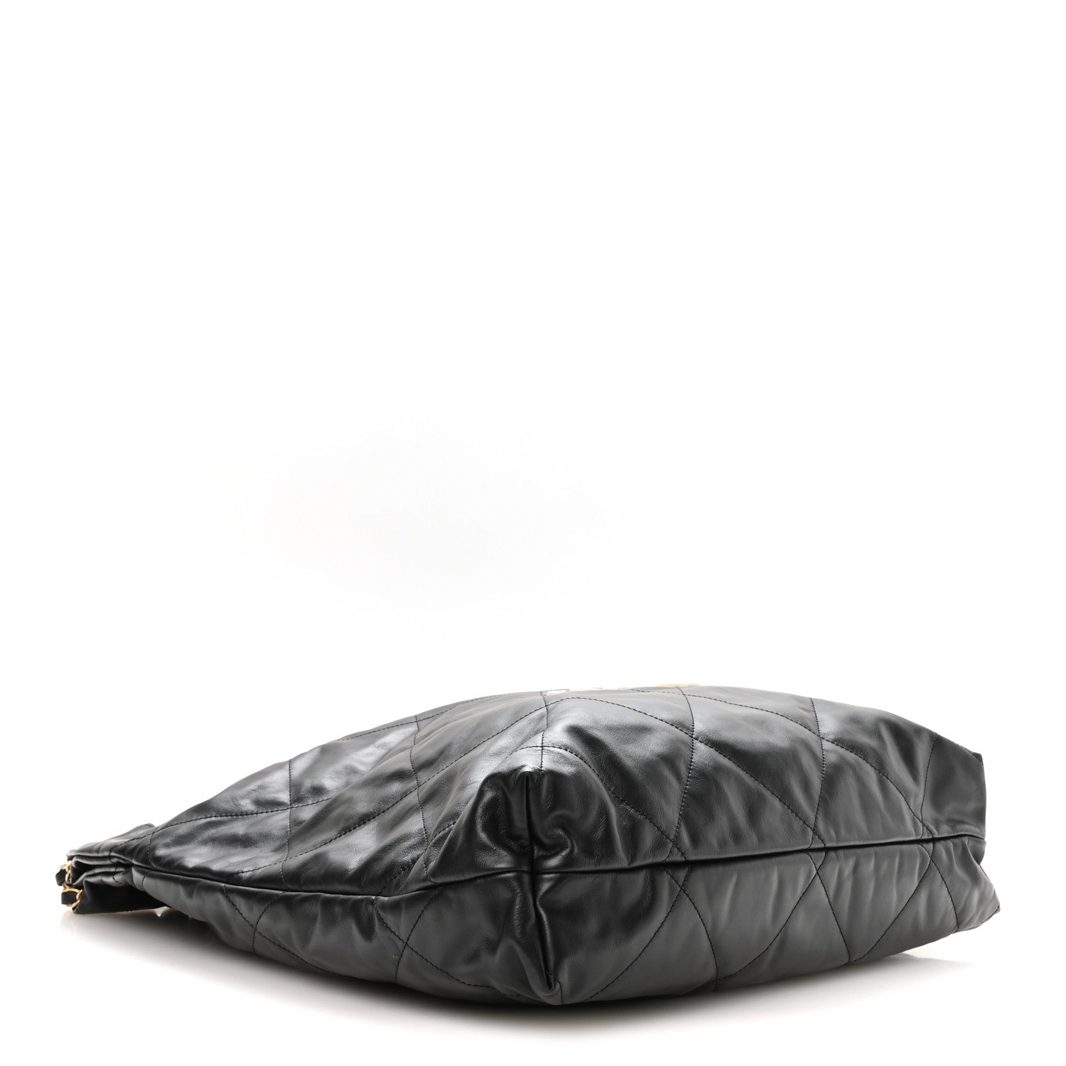 Calfskin Quilted Large Chanel 22 Black White — view 4