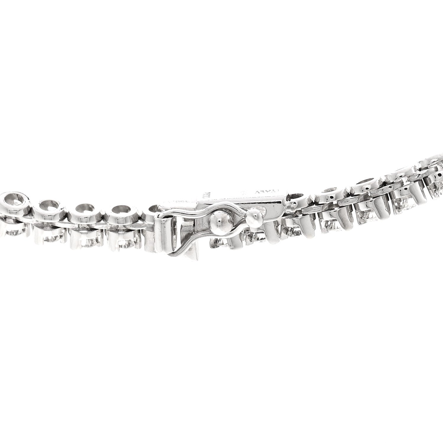 14K White Gold Diamond 10.03ctw Graduated Necklace — view 4
