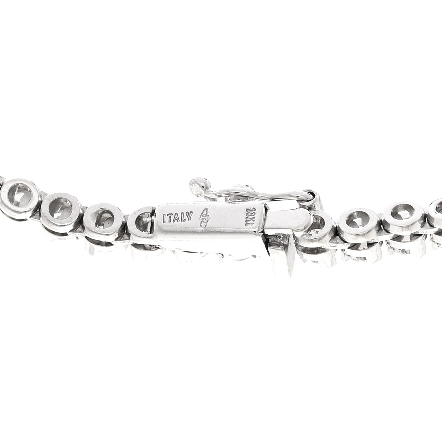 14K White Gold Diamond 10.03ctw Graduated Necklace — view 5