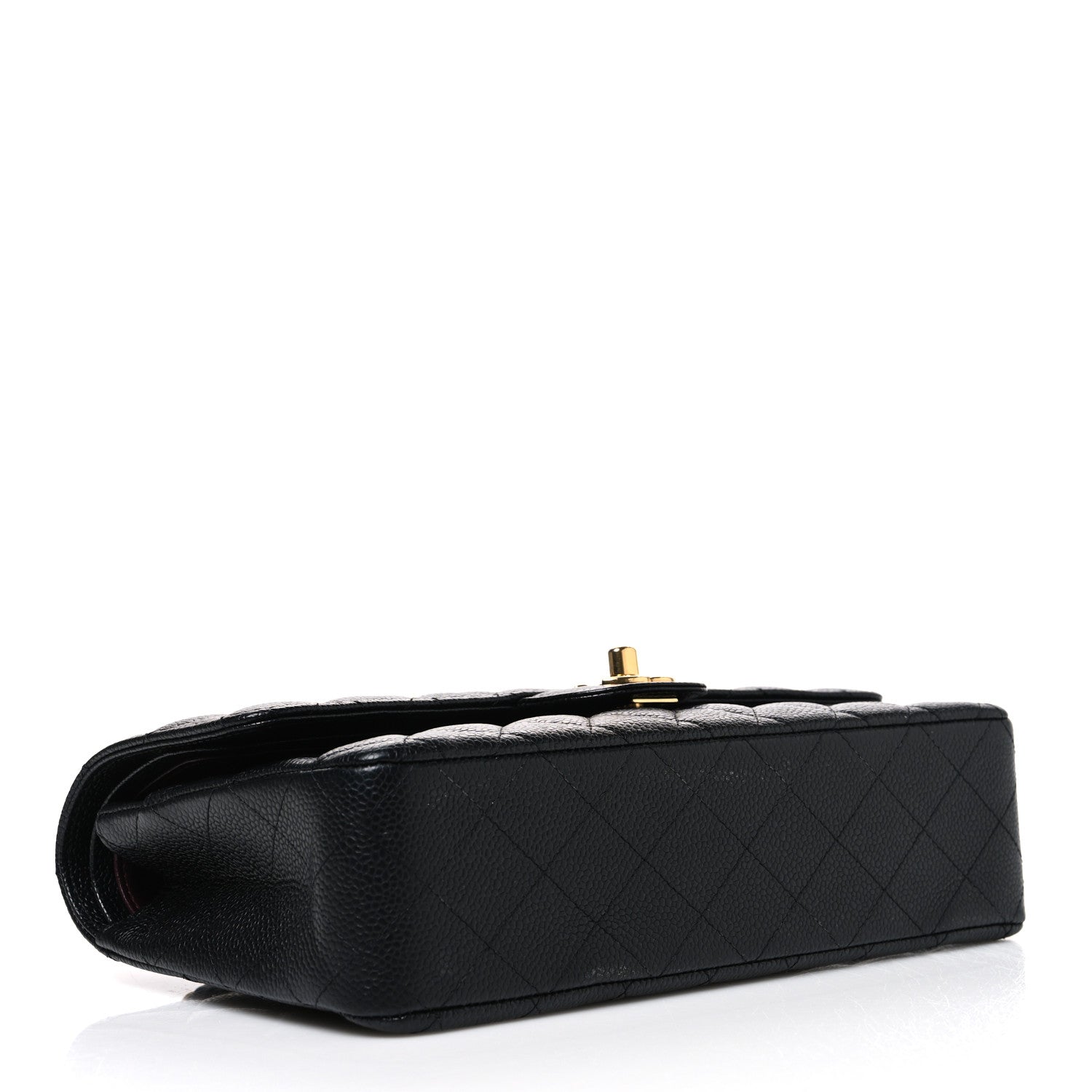 Caviar Quilted Medium Double Flap Black — view 4