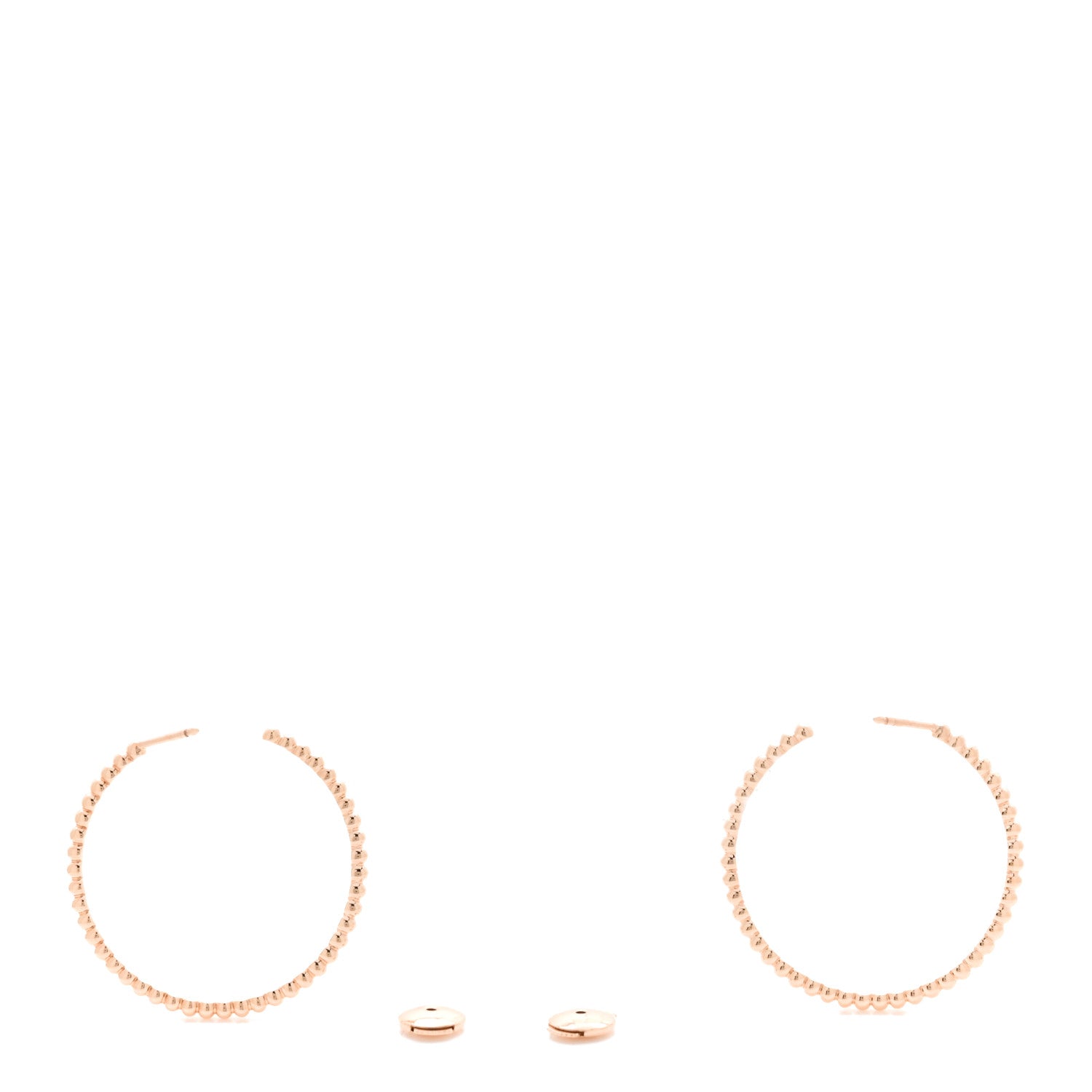 18K Rose Gold Small Perlee Hoop Earrings — view 3