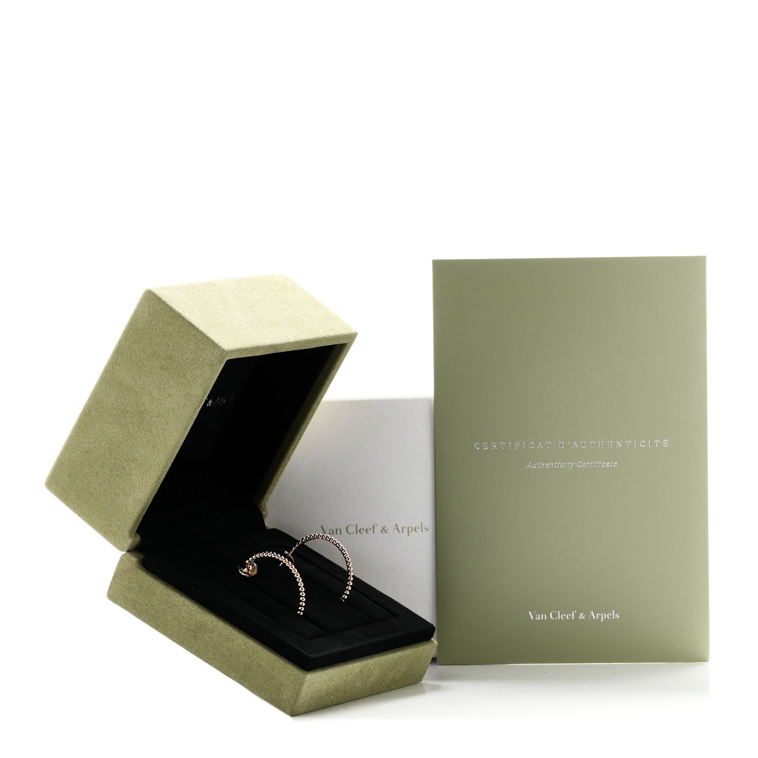 18K Rose Gold Small Perlee Hoop Earrings — view 5