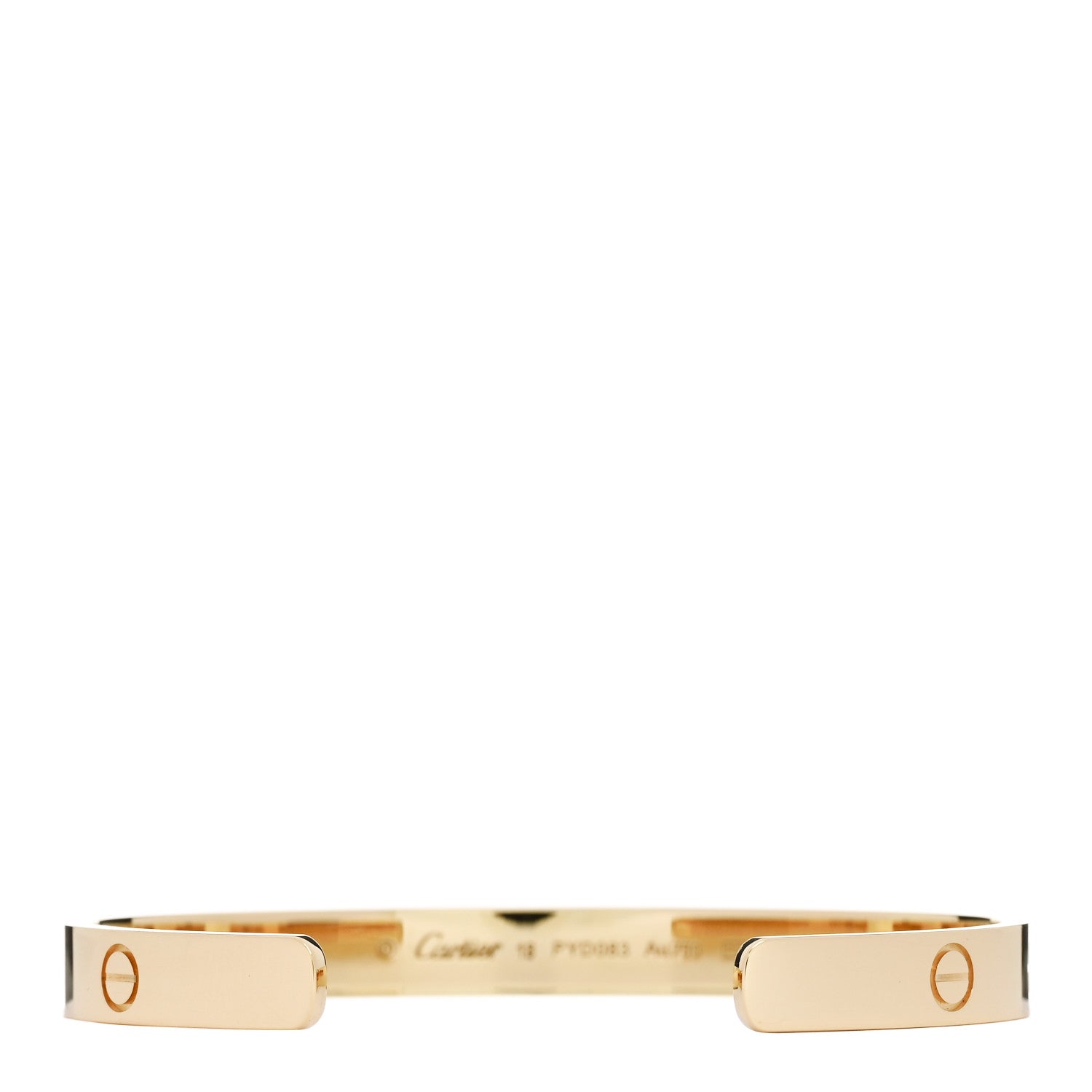 18K Yellow Gold LOVE Cuff Bracelet 18 — view 2