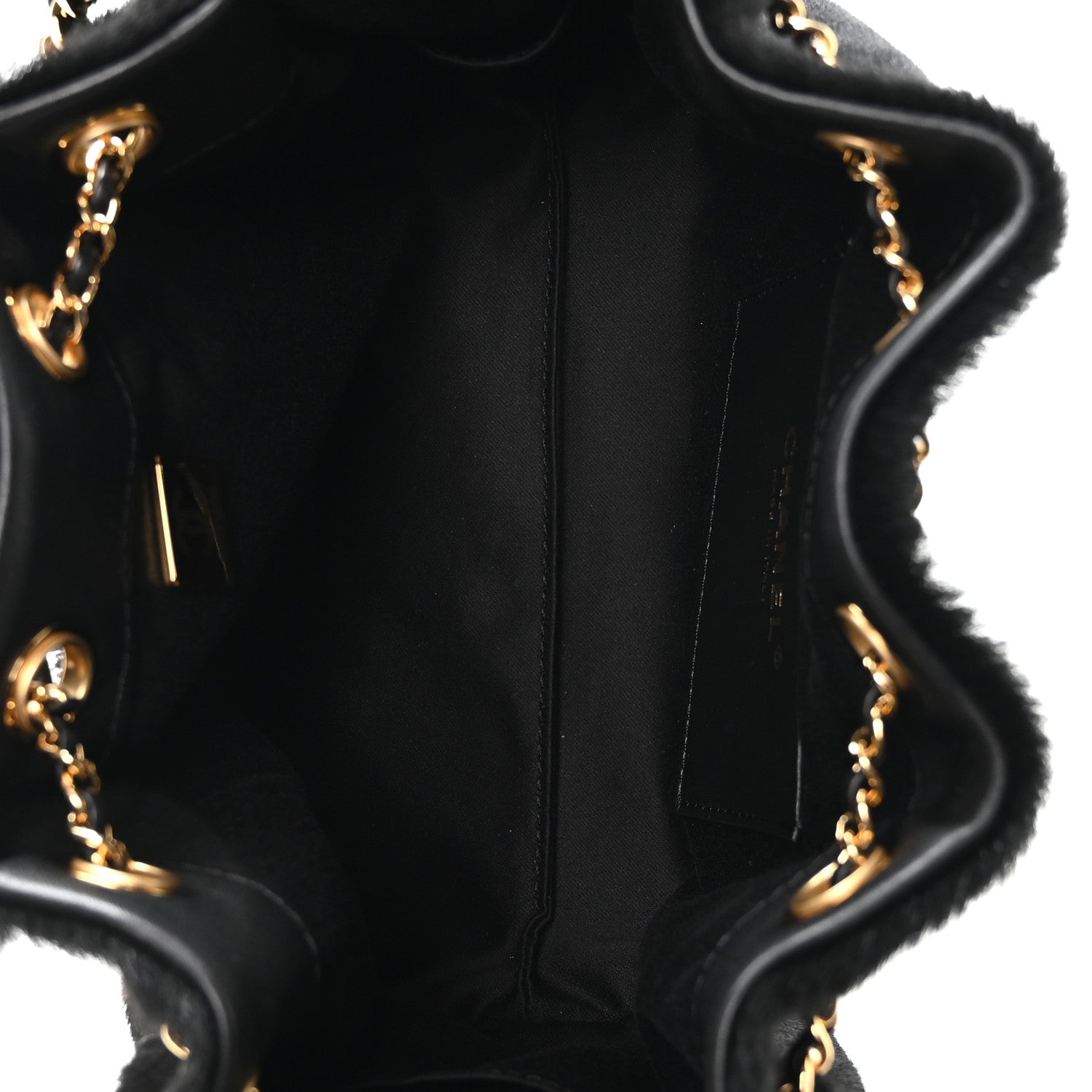Pony Hair Mini Chanel 25 Handbag Black — view 5