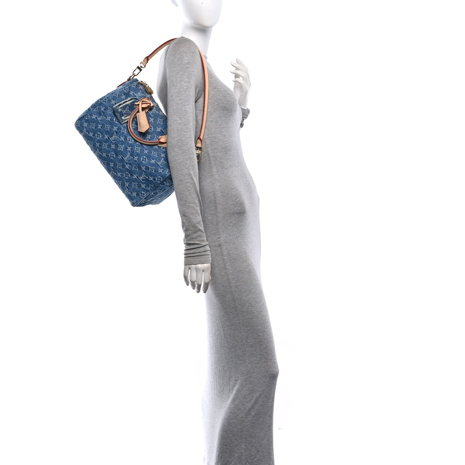 Monogram Denim Speedy Soft 30 Blue — view 2