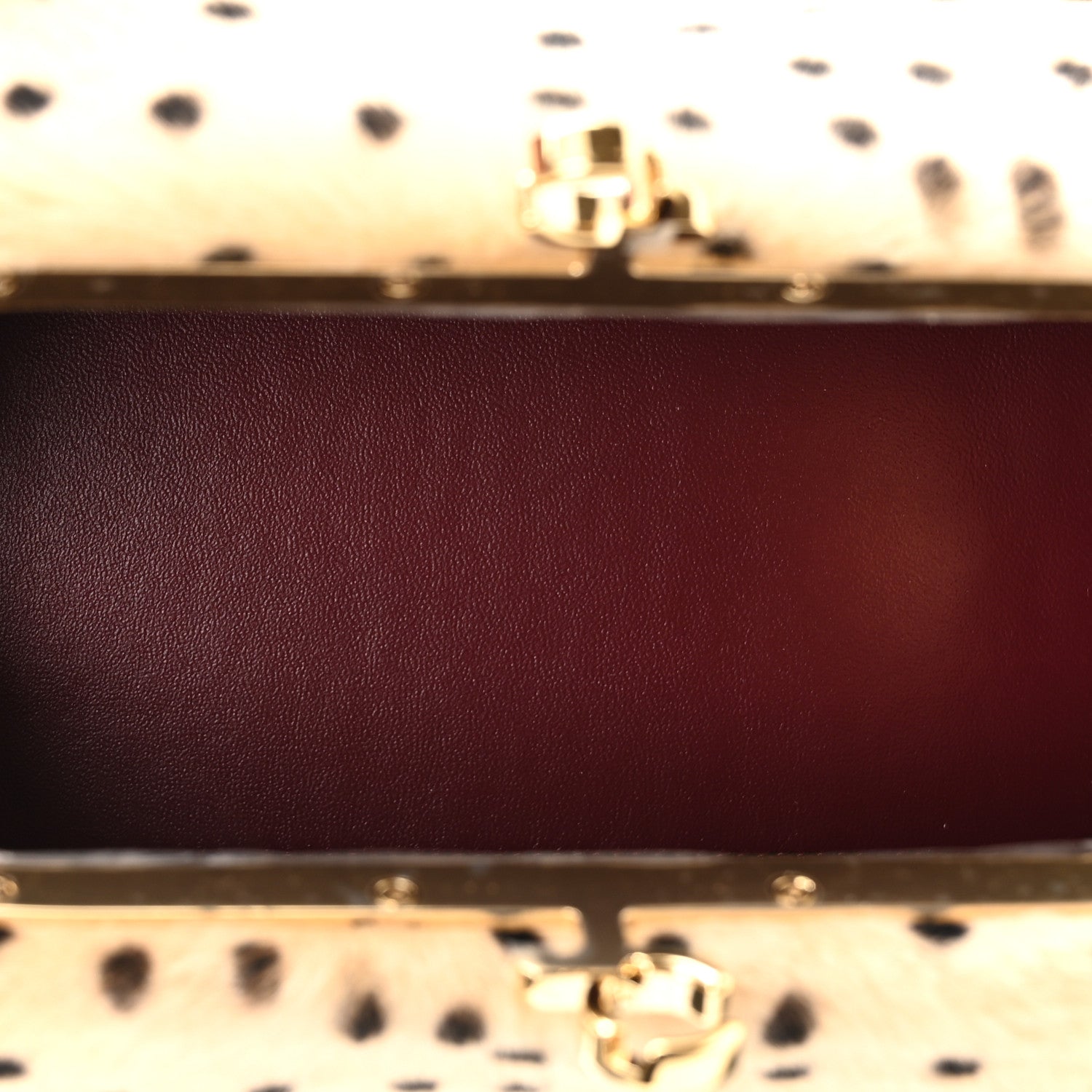 Pony Hair Cheetah Print Pretty CC Clutch With Strap Light Beige Black — view 5
