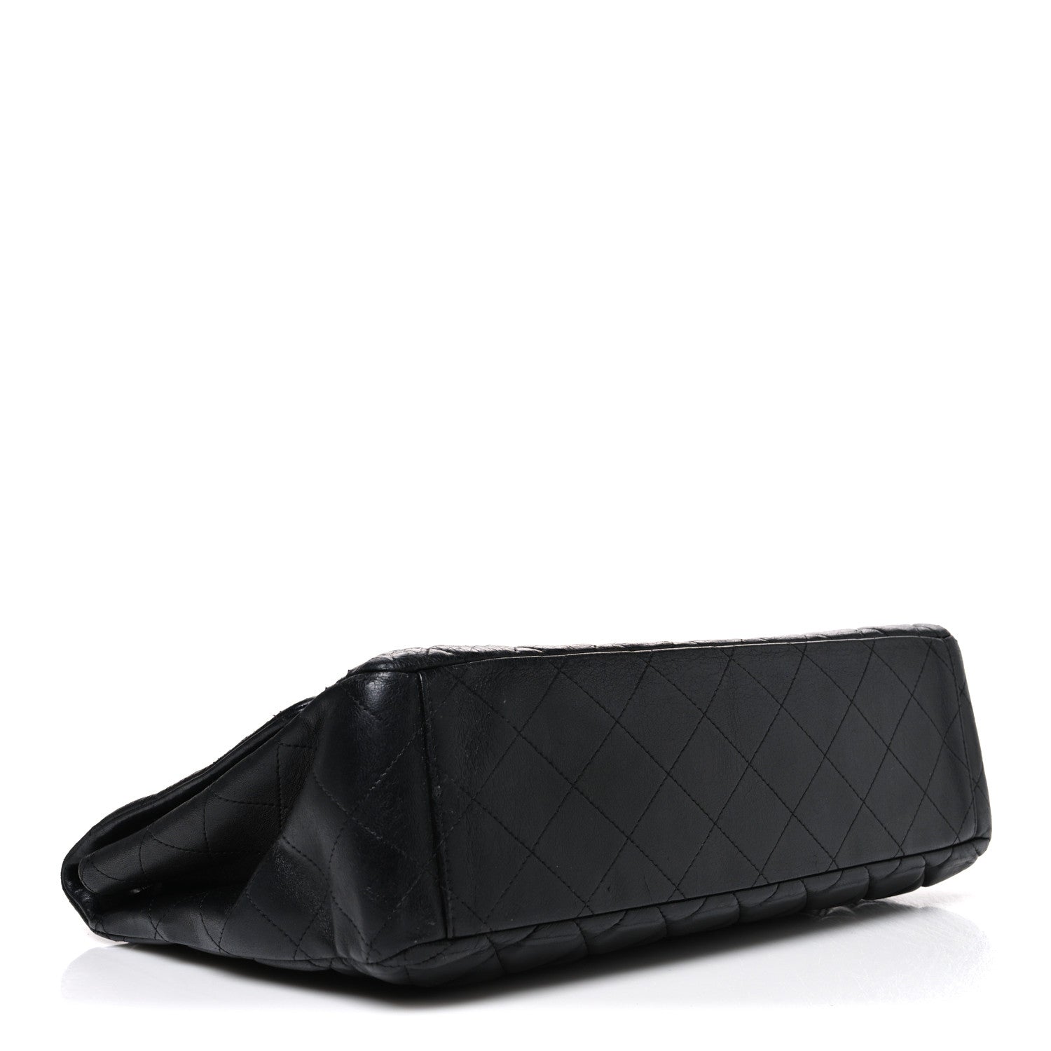 Lambskin Quilted Maxi Double Flap Black — view 4