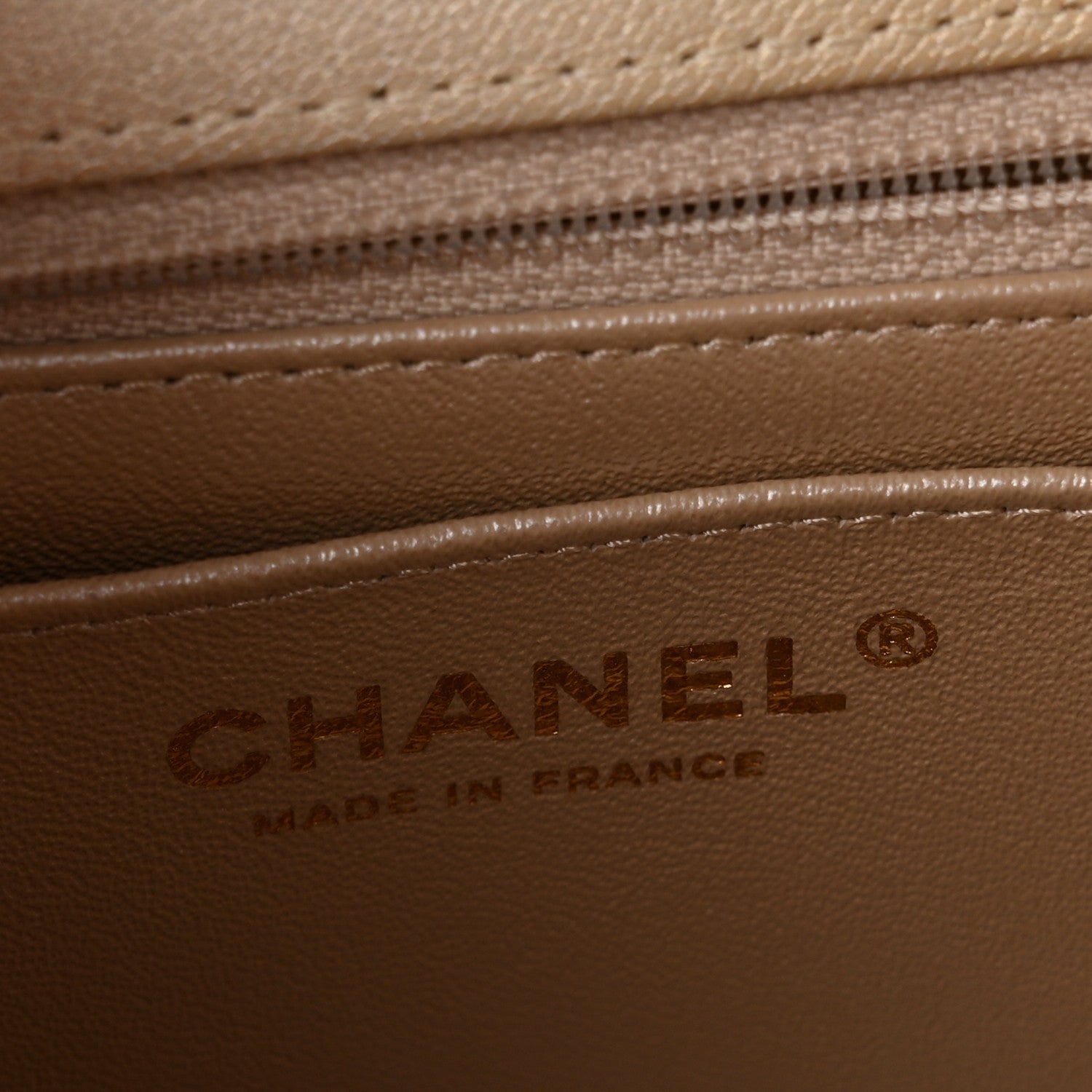 Metallic Goatskin Quilted Mini Rectangular Flap Gold — view 5