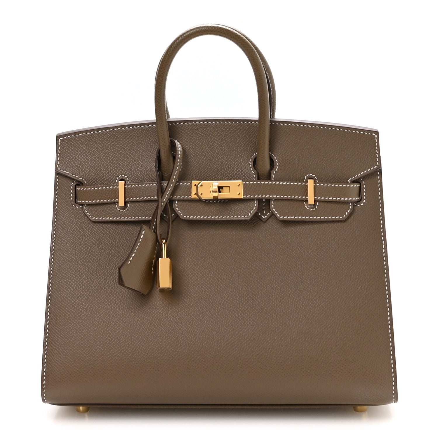 Epsom Birkin Sellier 25 Etoupe — view 1