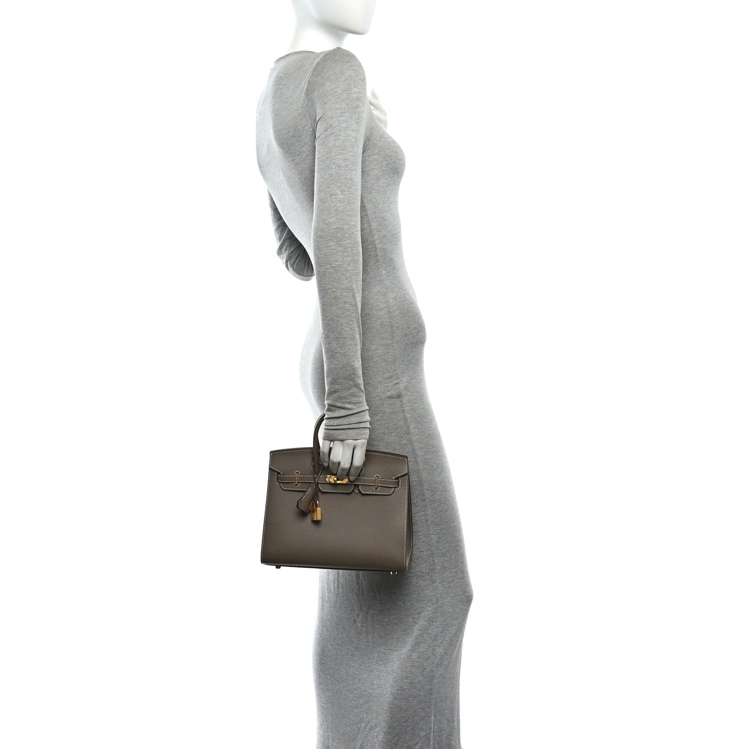 Epsom Birkin Sellier 25 Etoupe — view 2
