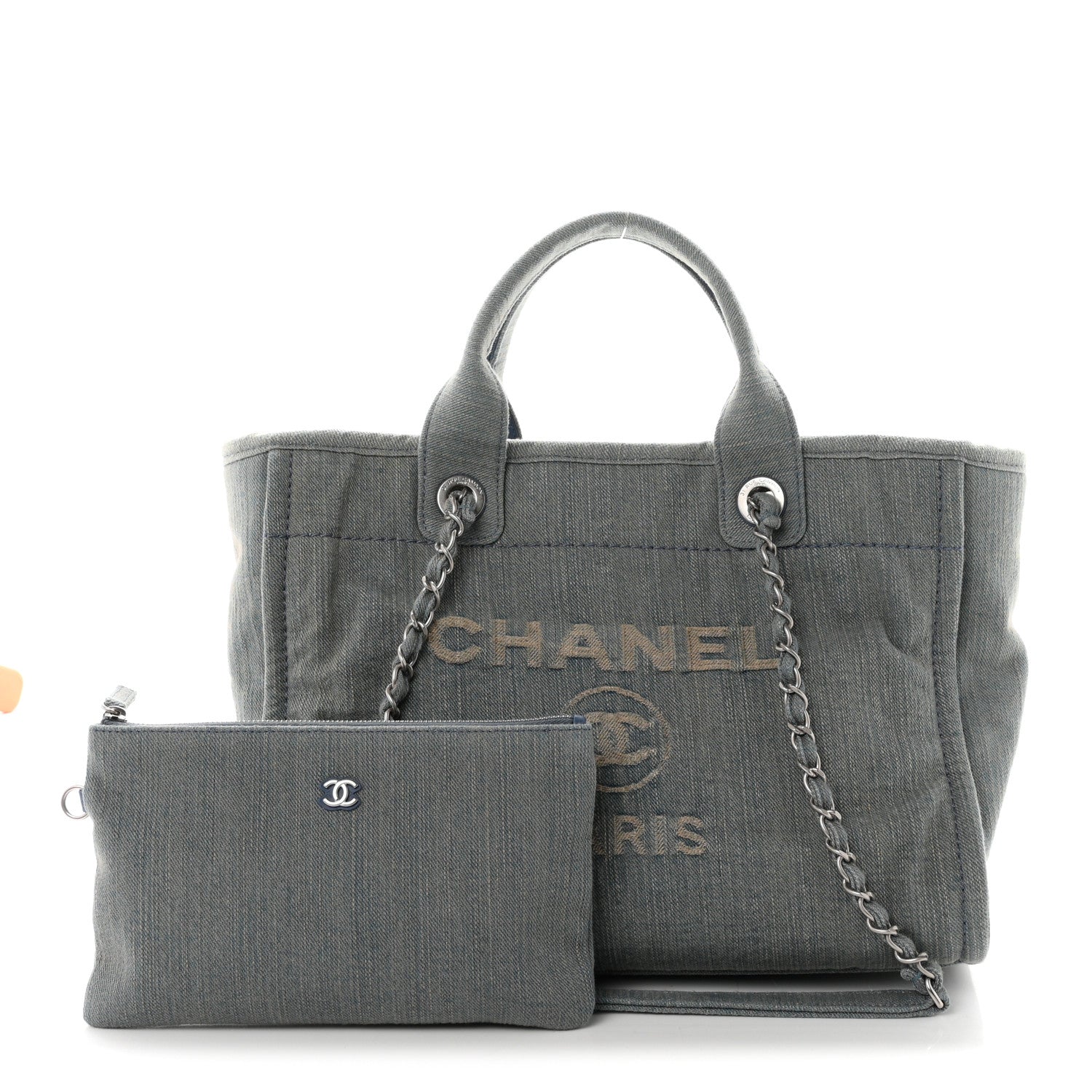 Denim Small Deauville Tote Light Blue — view 2