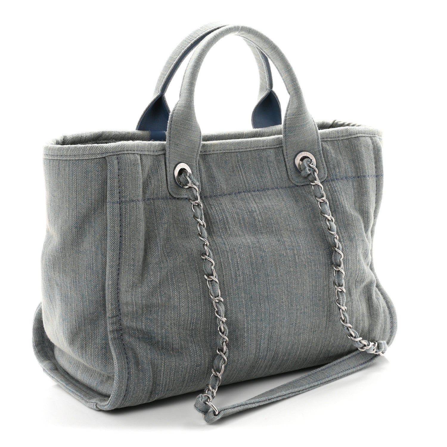 Denim Small Deauville Tote Light Blue — view 3