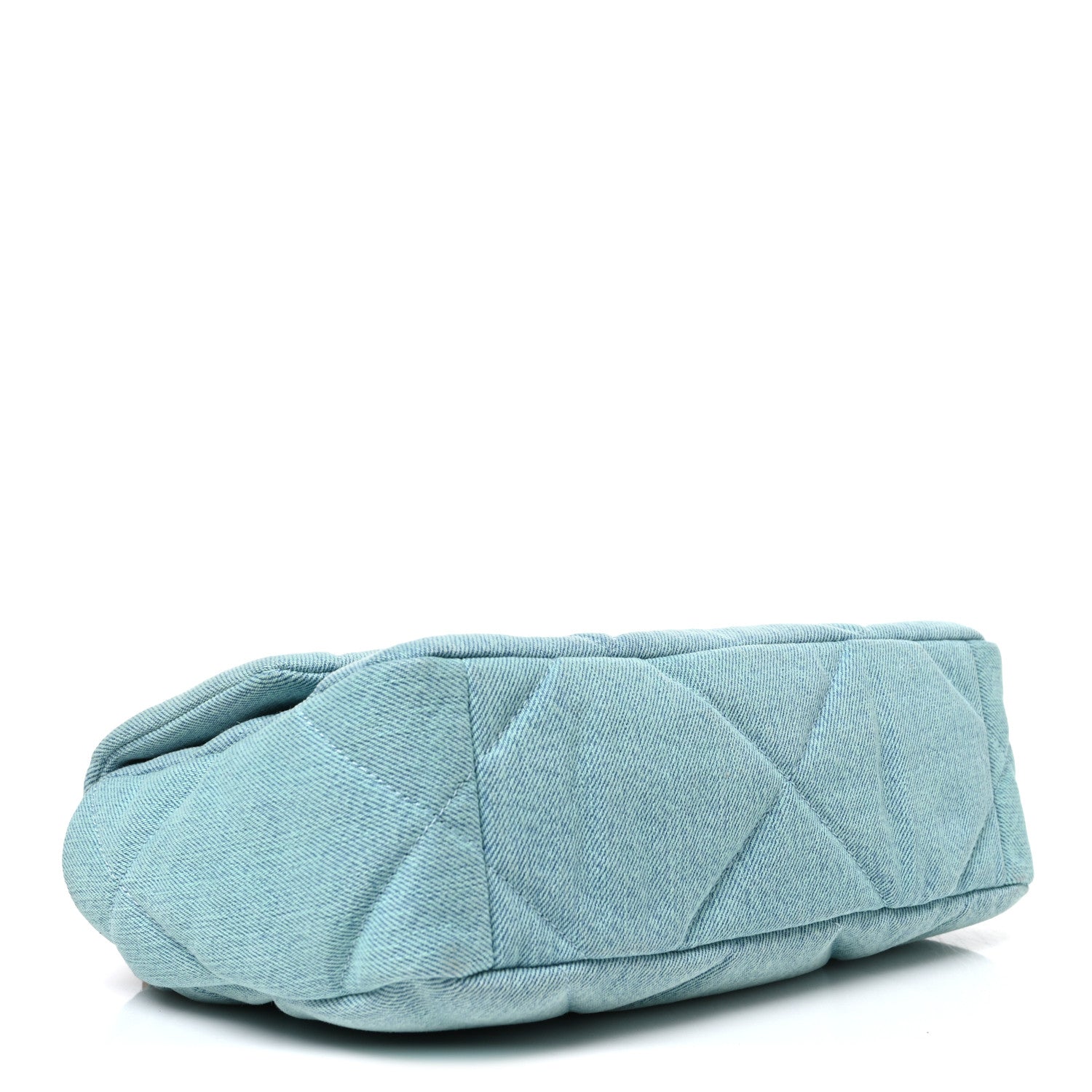 Denim Quilted Medium Chanel 19 Flap Neon Blue — view 4