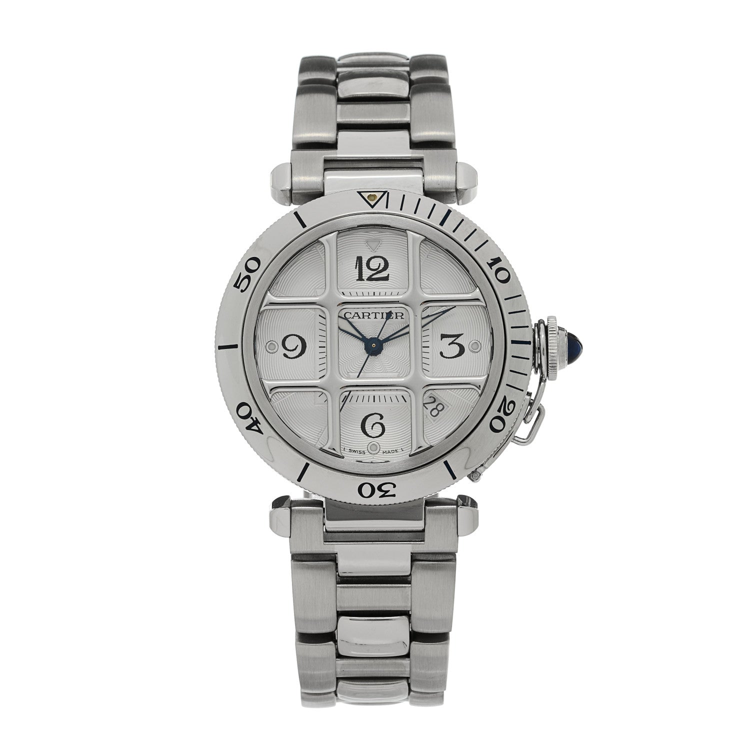 Stainless Steel 38mm Pasha C Grille Automatic Watch