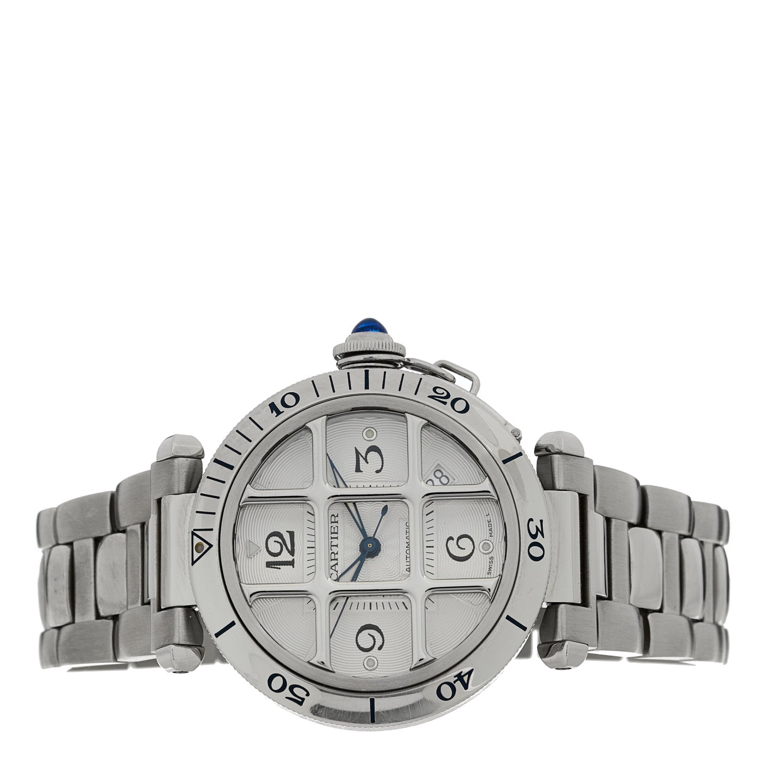 Stainless Steel 38mm Pasha C Grille Automatic Watch — view 2