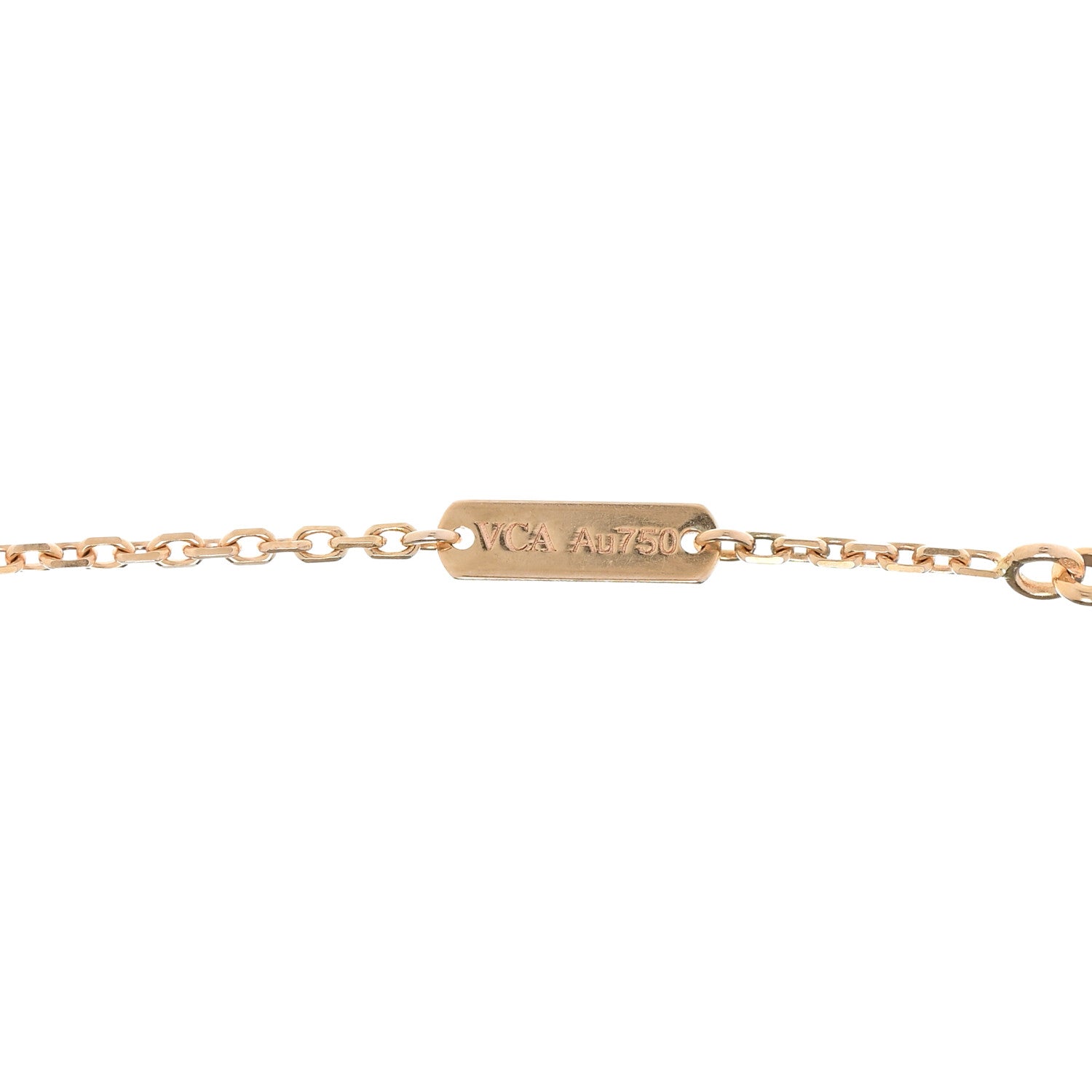 18K Rose Gold Diamond Small Perlee Clovers Pendant Necklace — view 5