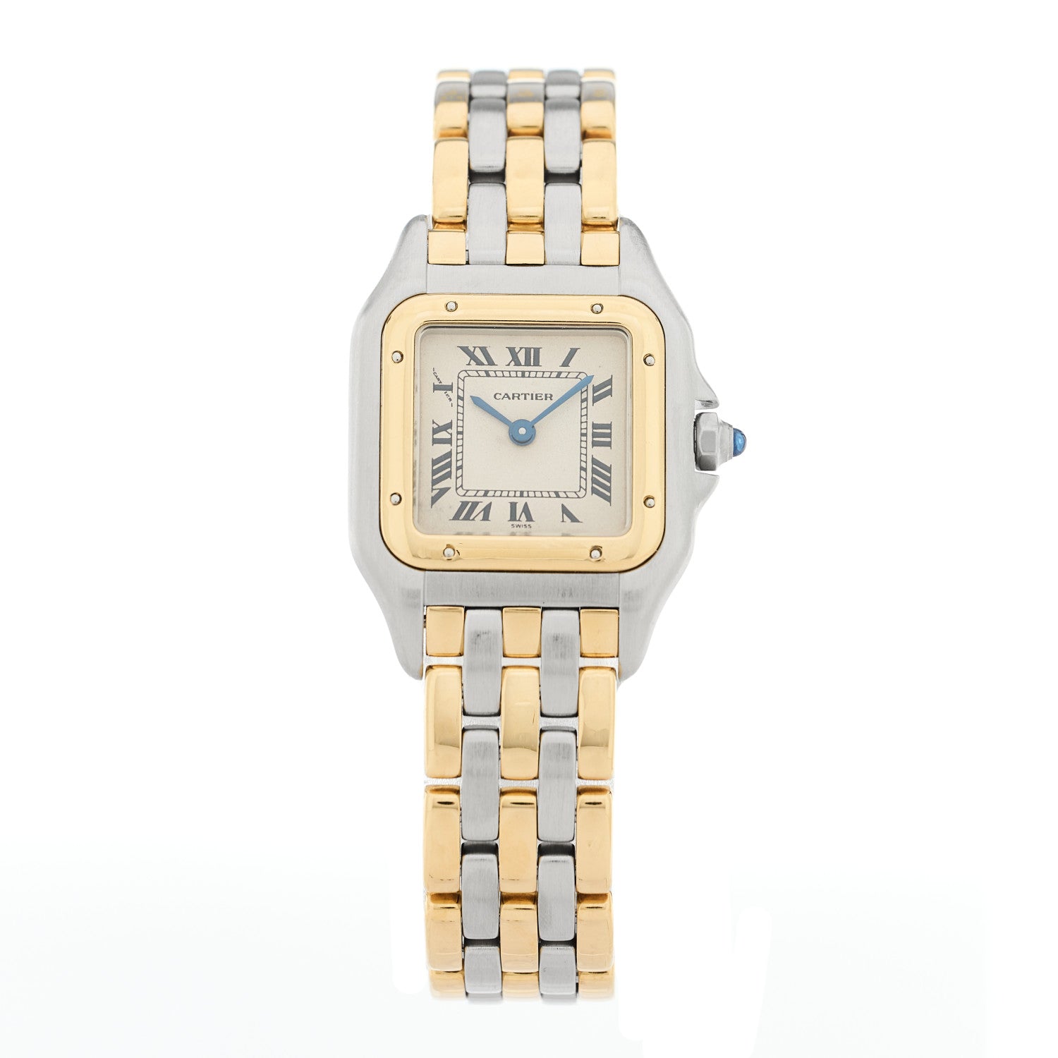 Stainless Steel 18K Yellow Gold 22mm Panthere Quartz Watch