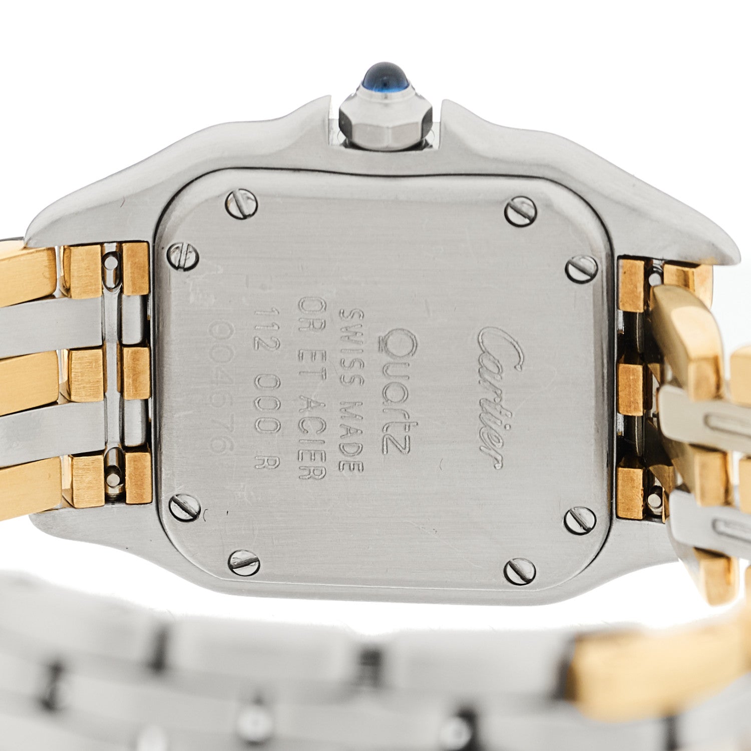 Stainless Steel 18K Yellow Gold 22mm Panthere Quartz Watch — view 4