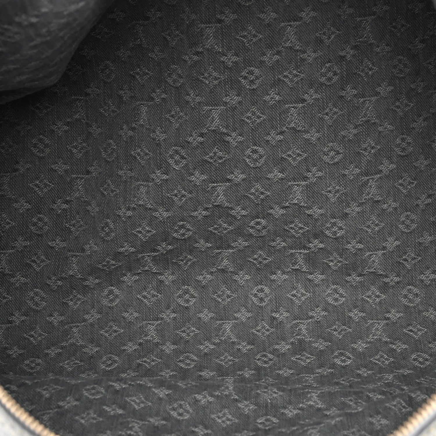 Denim Monogram Studded Keepall Bandouliere 45 Cloudy Grey — view 4