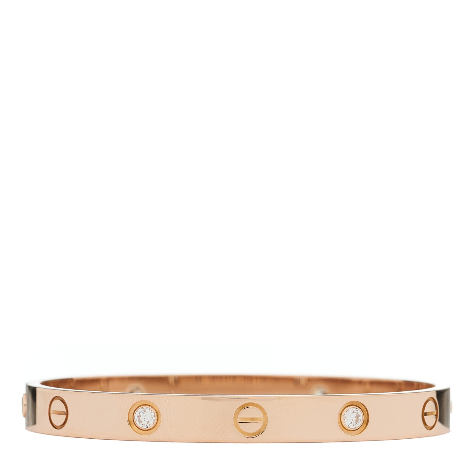 18K Pink Gold 4 Diamond LOVE Bracelet 16 — view 2