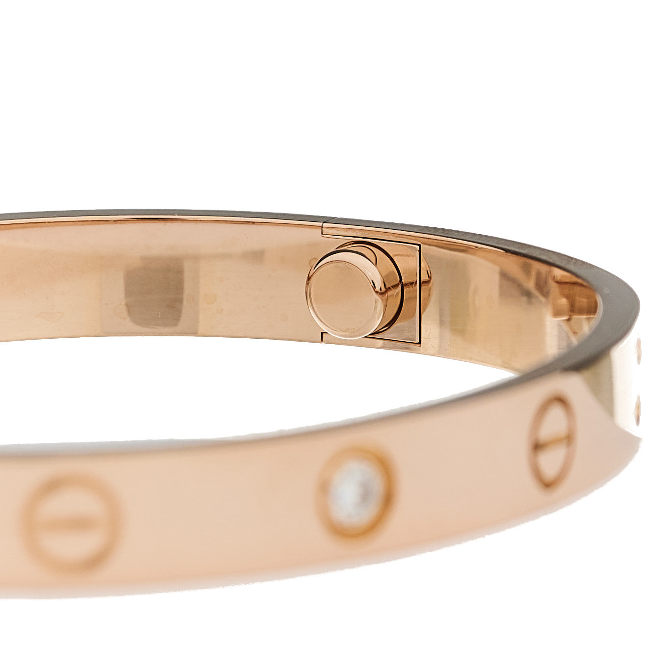 18K Pink Gold 4 Diamond LOVE Bracelet 16 — view 4