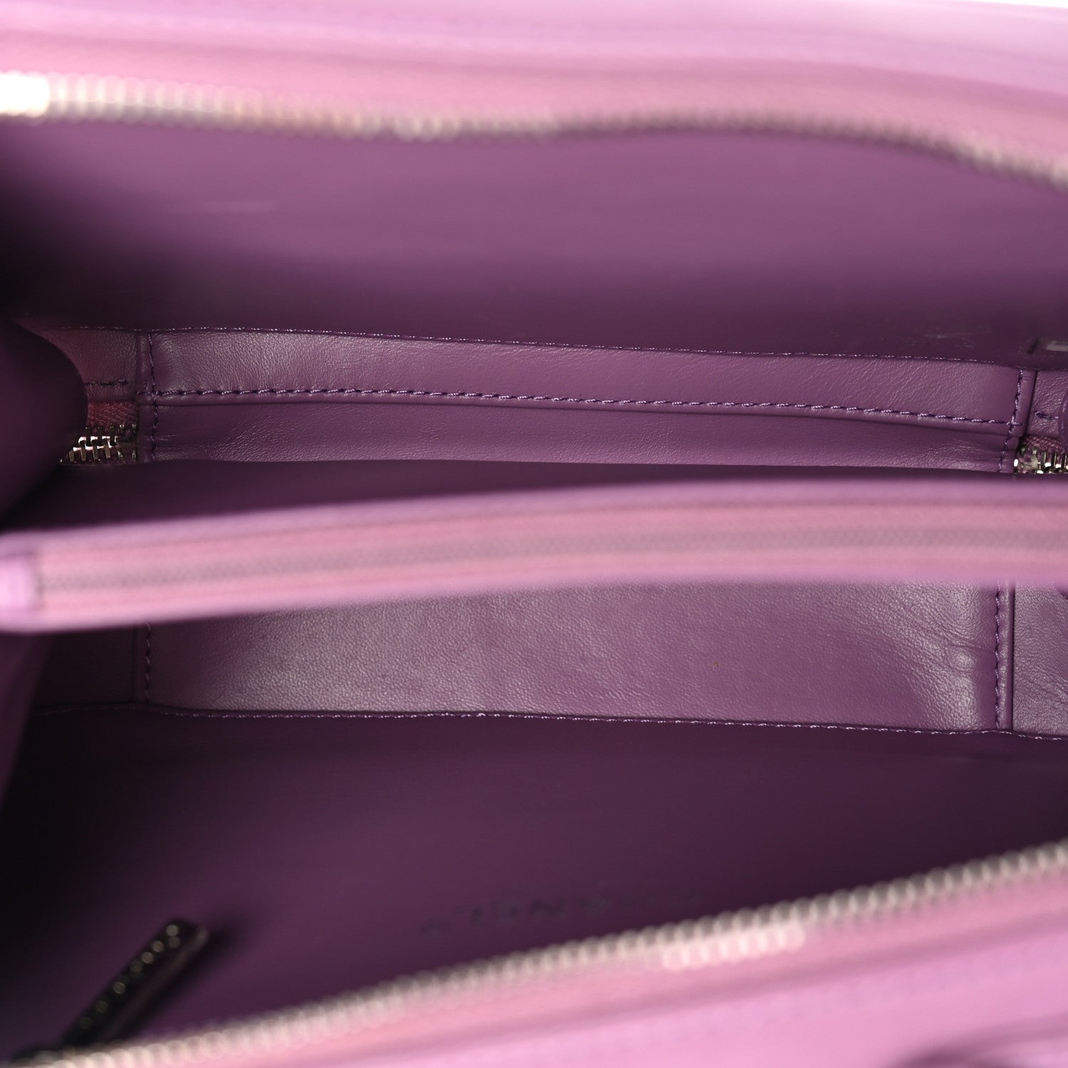 Lambskin Quilted Medium CC Filigree Vanity Case Purple — view 5