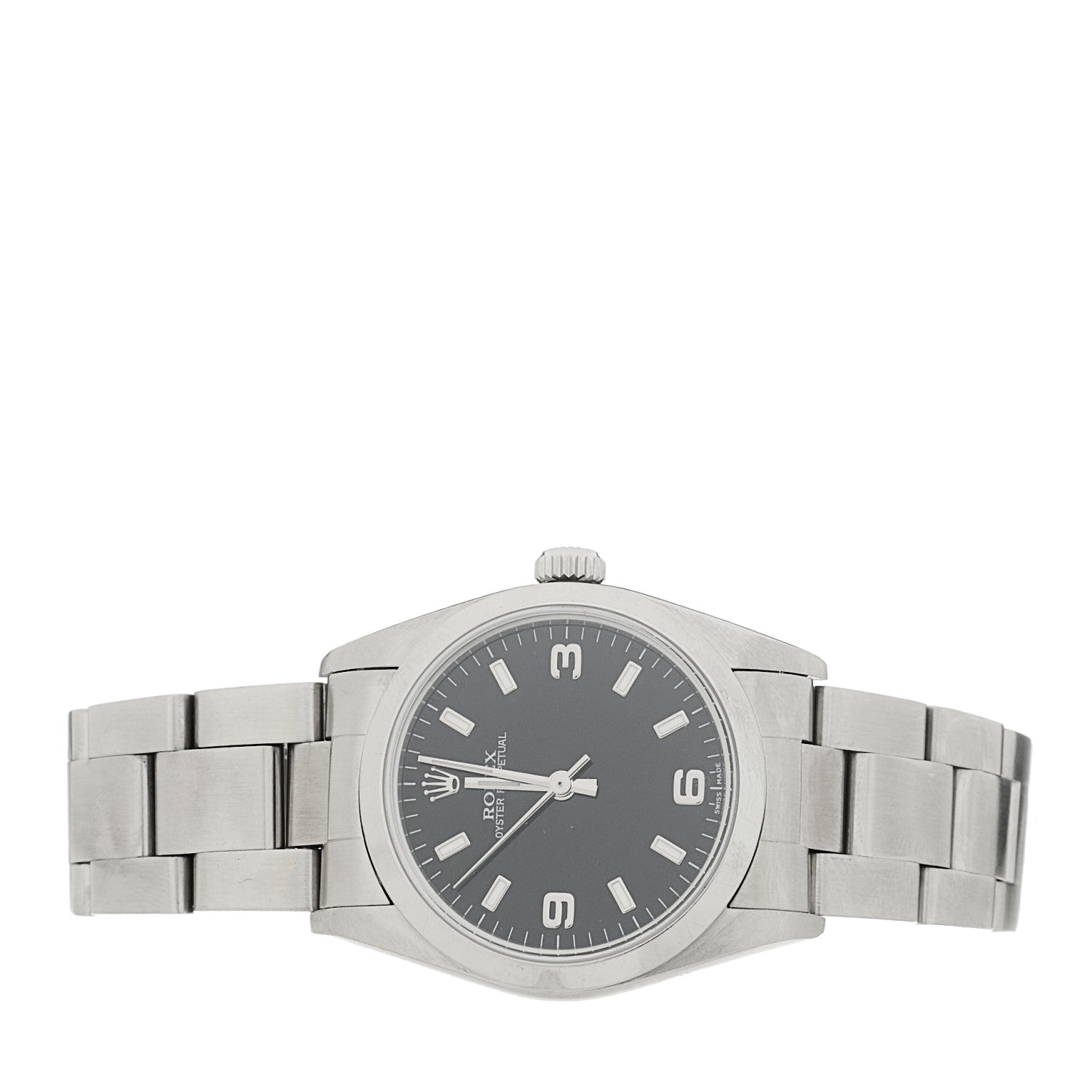 Stainless Steel 31mm Oyster Perpetual Watch Black 77080 — view 2
