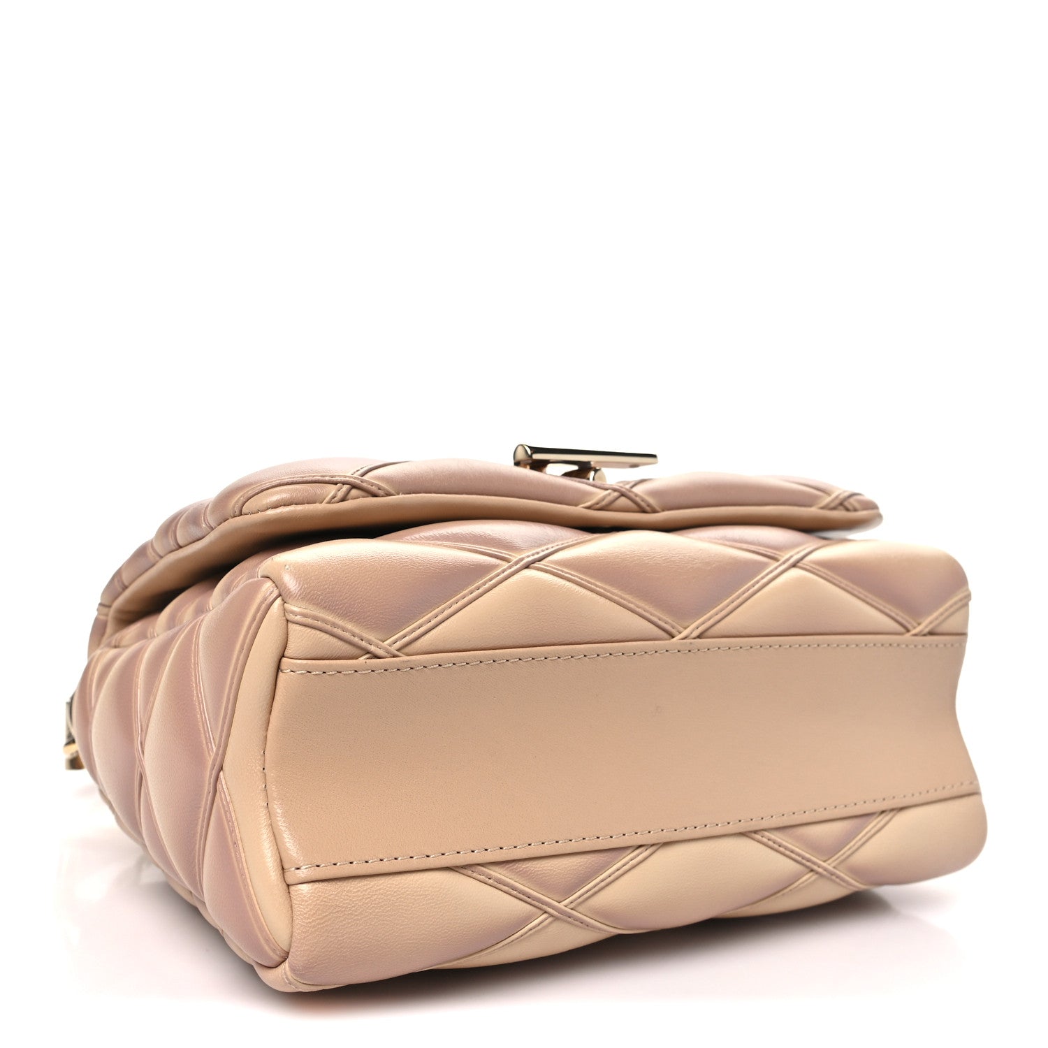 Lambskin Malletage Top Handle GO-14 MM Beige Rose — view 4