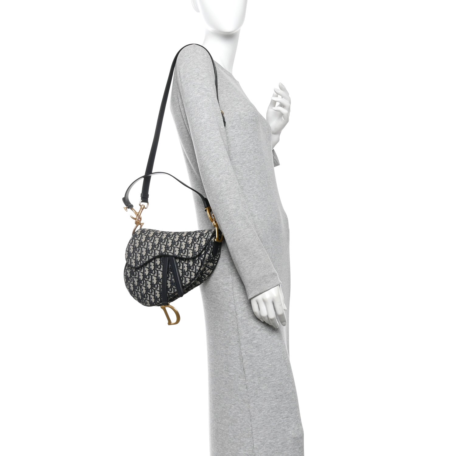 Oblique Saddle Bag With Strap Blue — view 2
