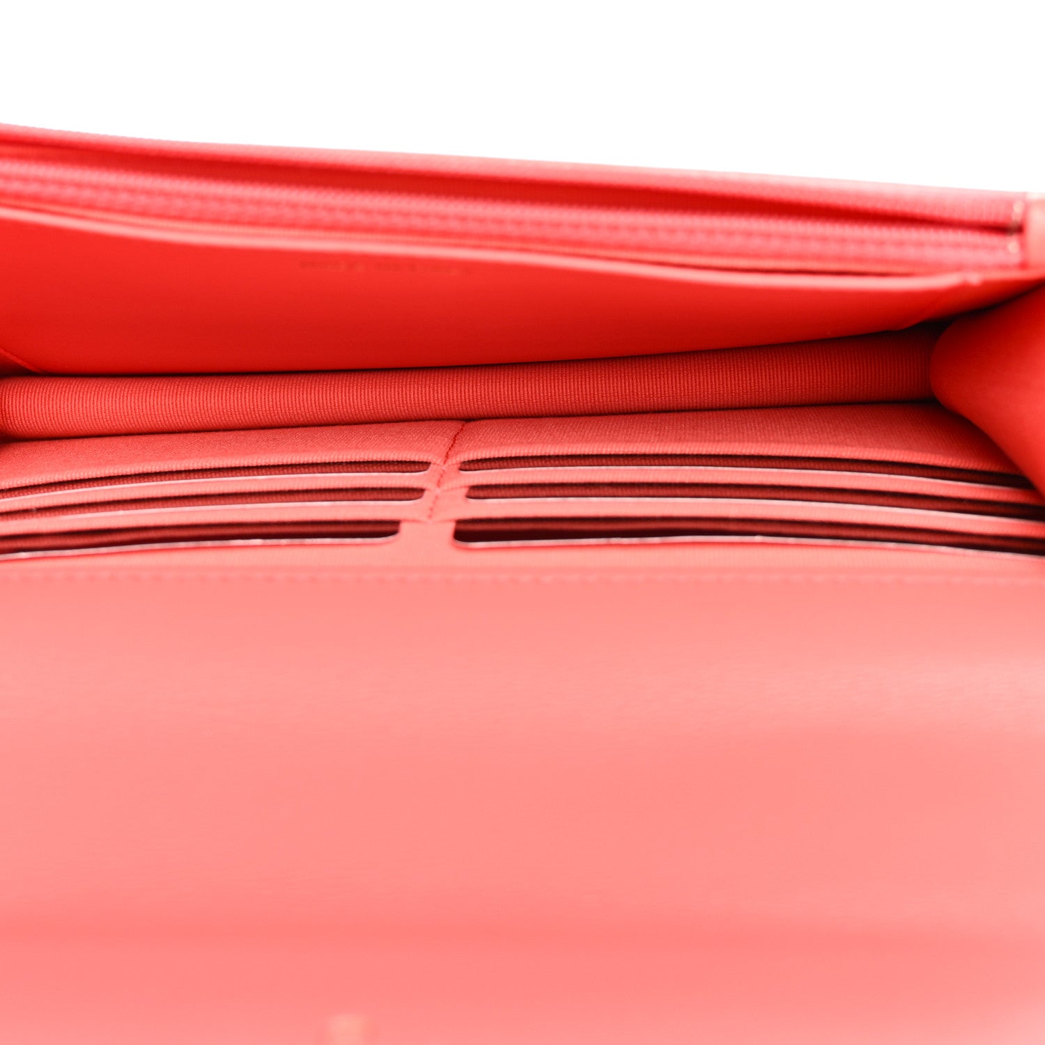 Lambskin Quilted Chanel 19 Wallet On Chain WOC Coral — view 5