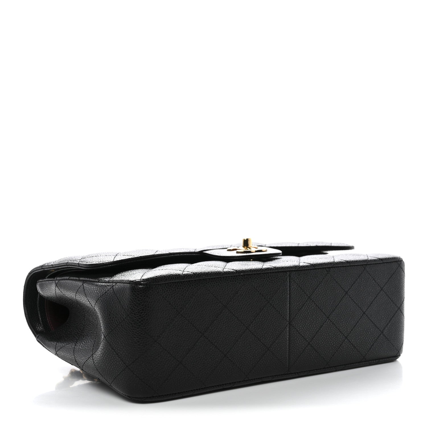 Caviar Quilted Jumbo Double Flap Black — view 4