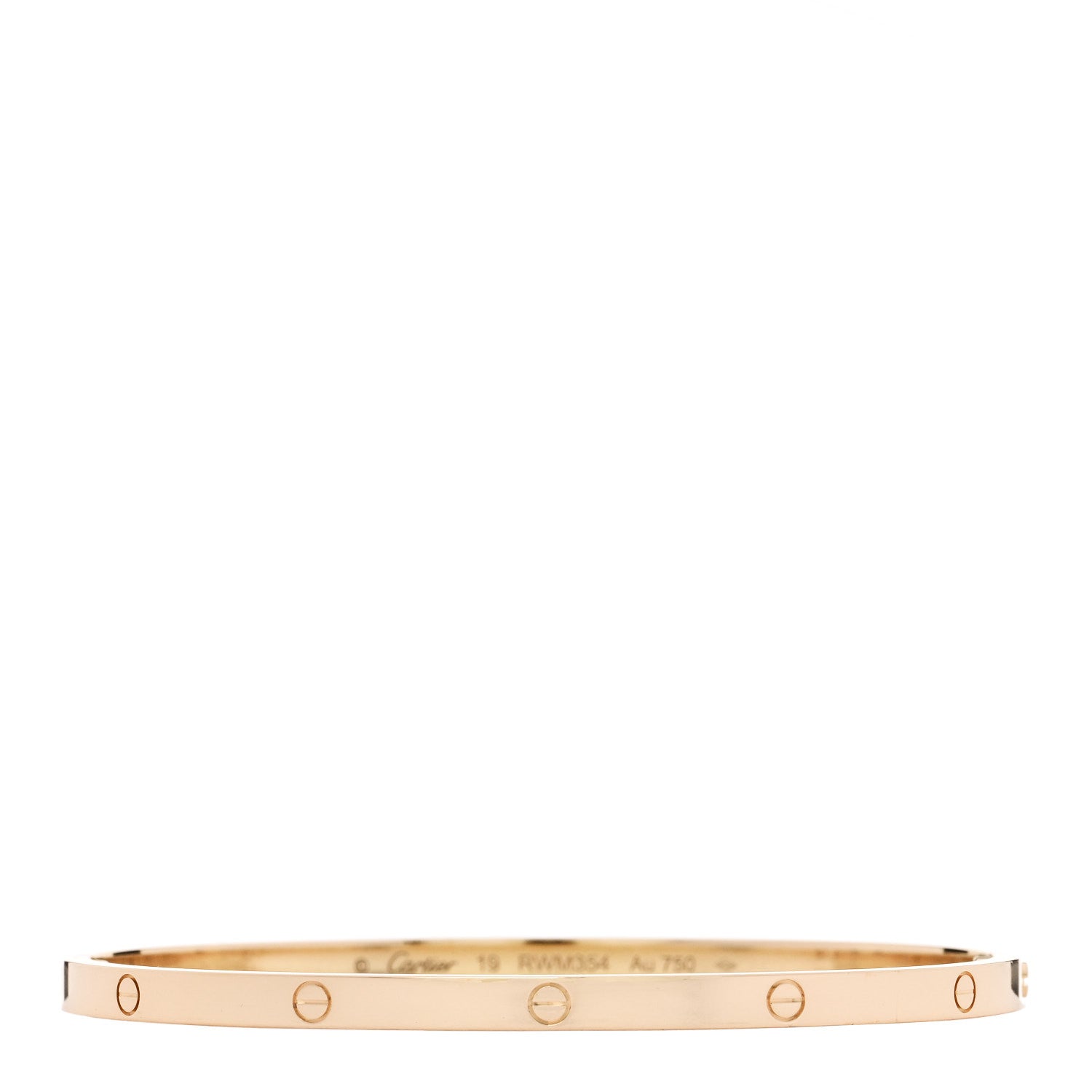 18K Yellow Gold Small LOVE Bracelet 19