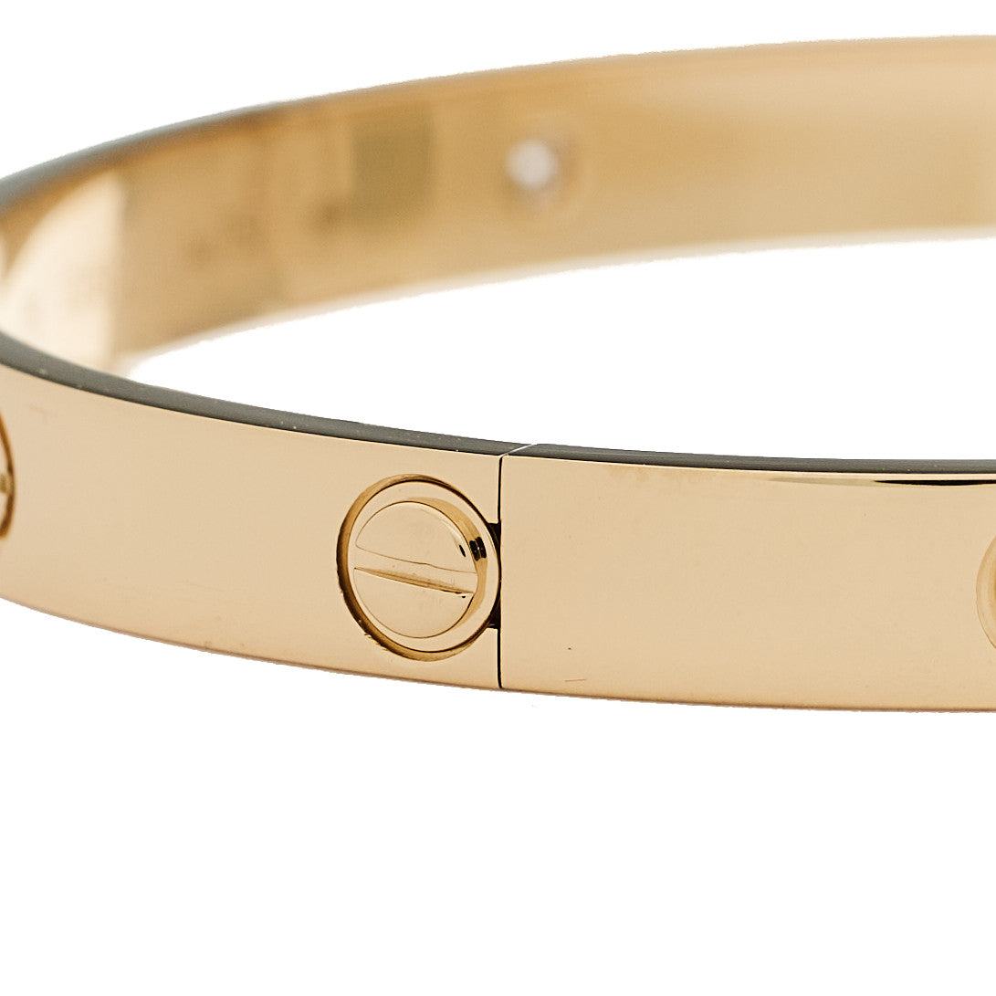 18K Yellow Gold 4 Diamond LOVE Bracelet 19 — view 4