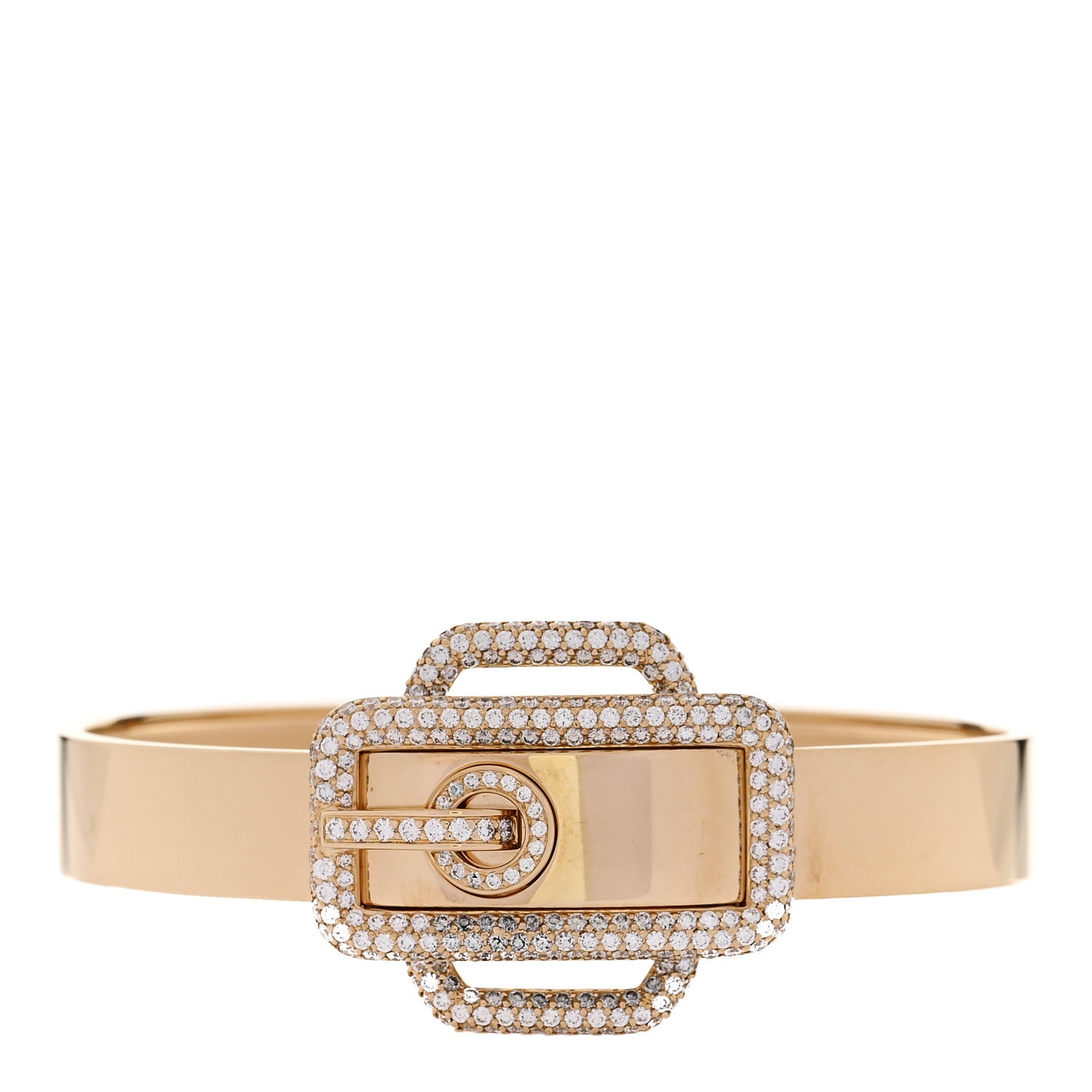 18K Yellow Gold Diamond Attelage Bracelet XS