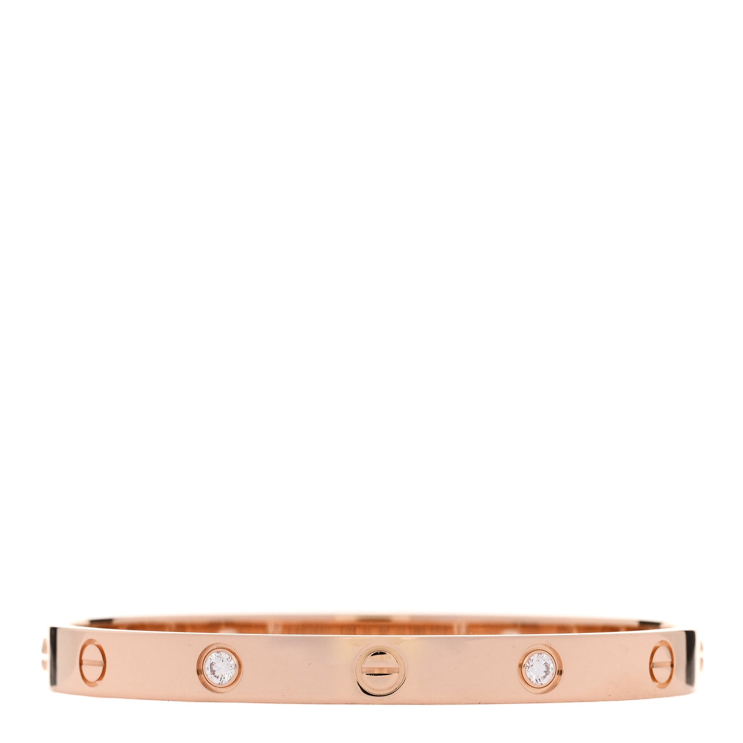 18K Pink Gold 4 Diamond LOVE Bracelet 17 — view 2