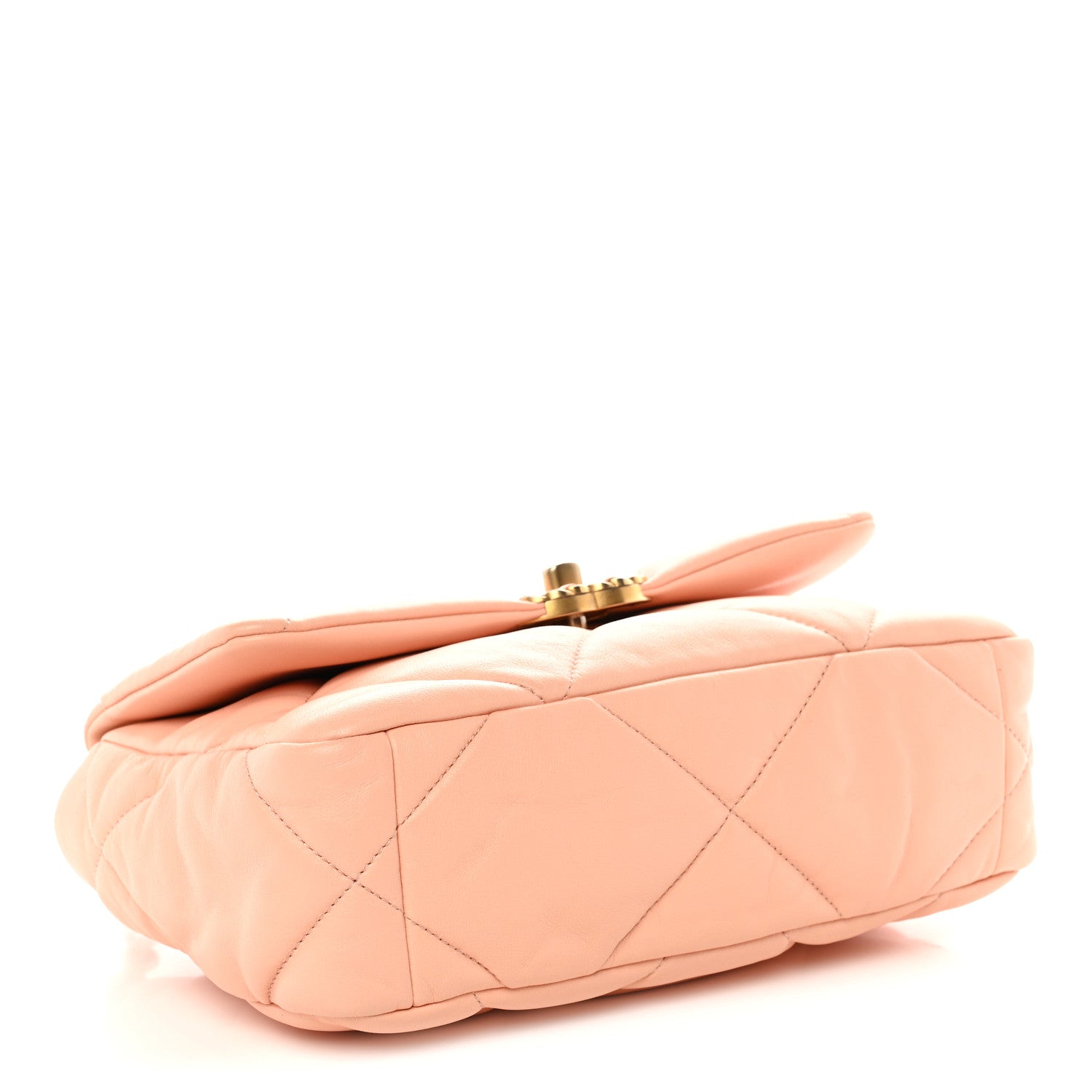 Goatskin Quilted Medium Chanel 19 Flap Light Pink — view 4