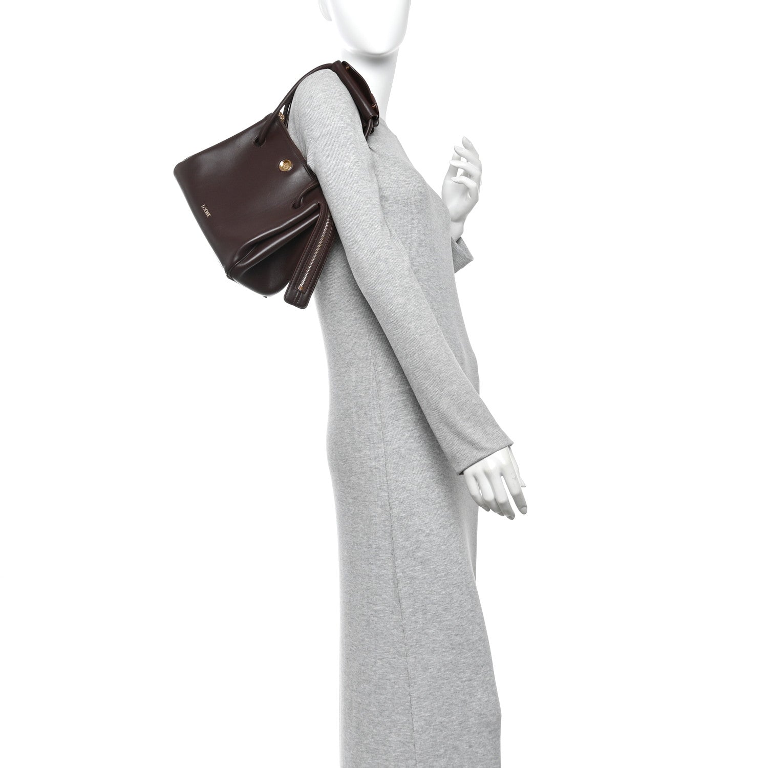 Supple Calfskin Small Madrid Bag Dark Brownie — view 2