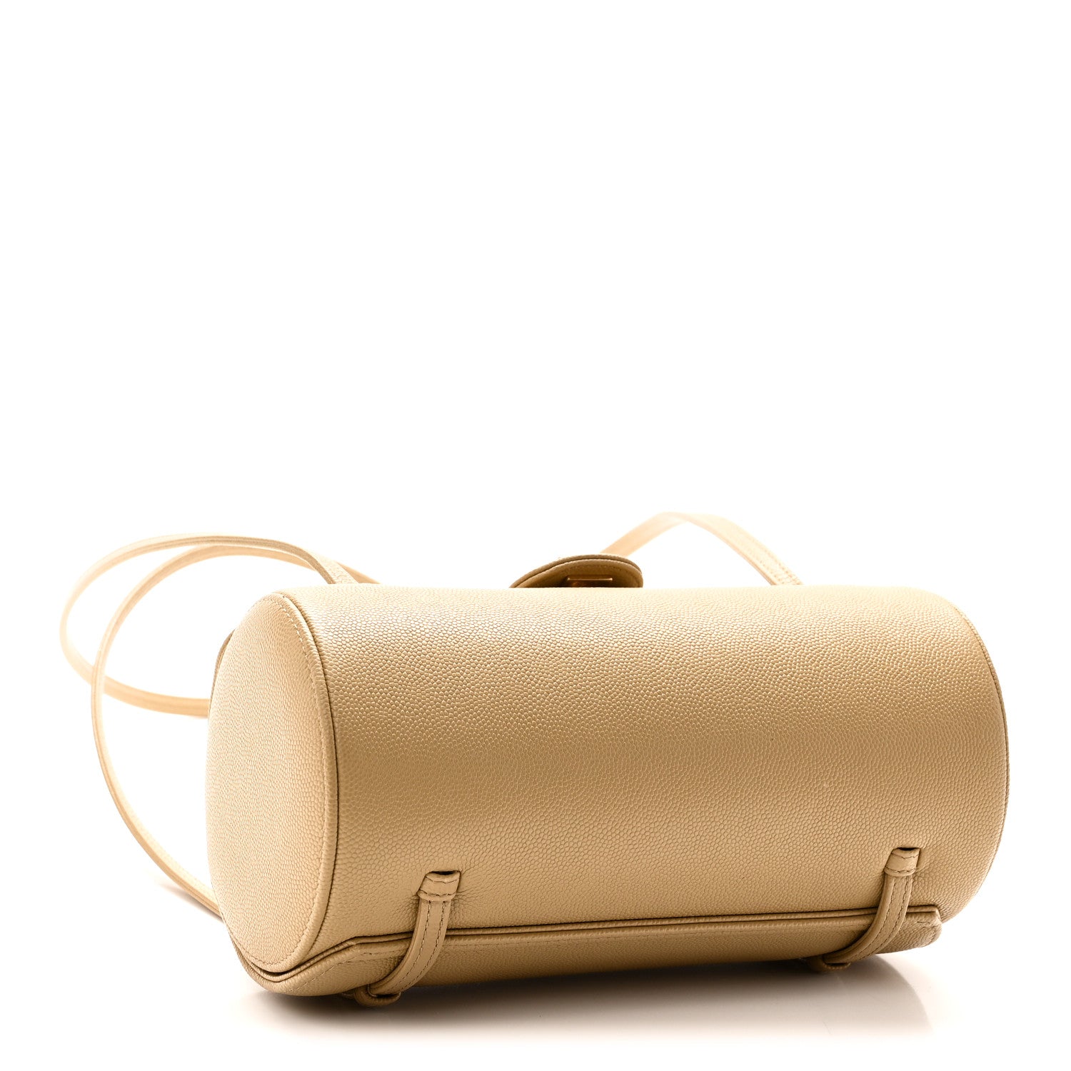 Shiny Caviar Preppy Coco Small Bowling Bag Dark Beige — view 4