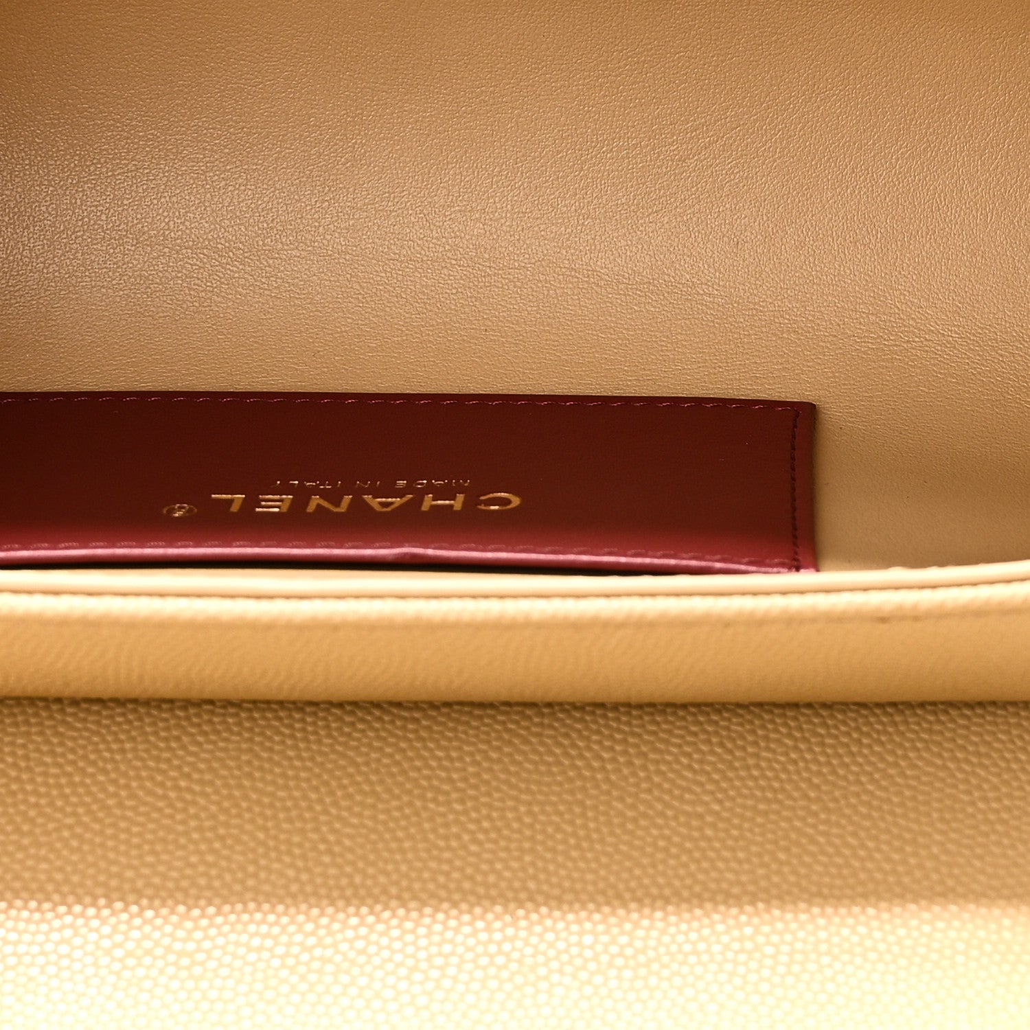 Shiny Caviar Preppy Coco Small Bowling Bag Dark Beige — view 5