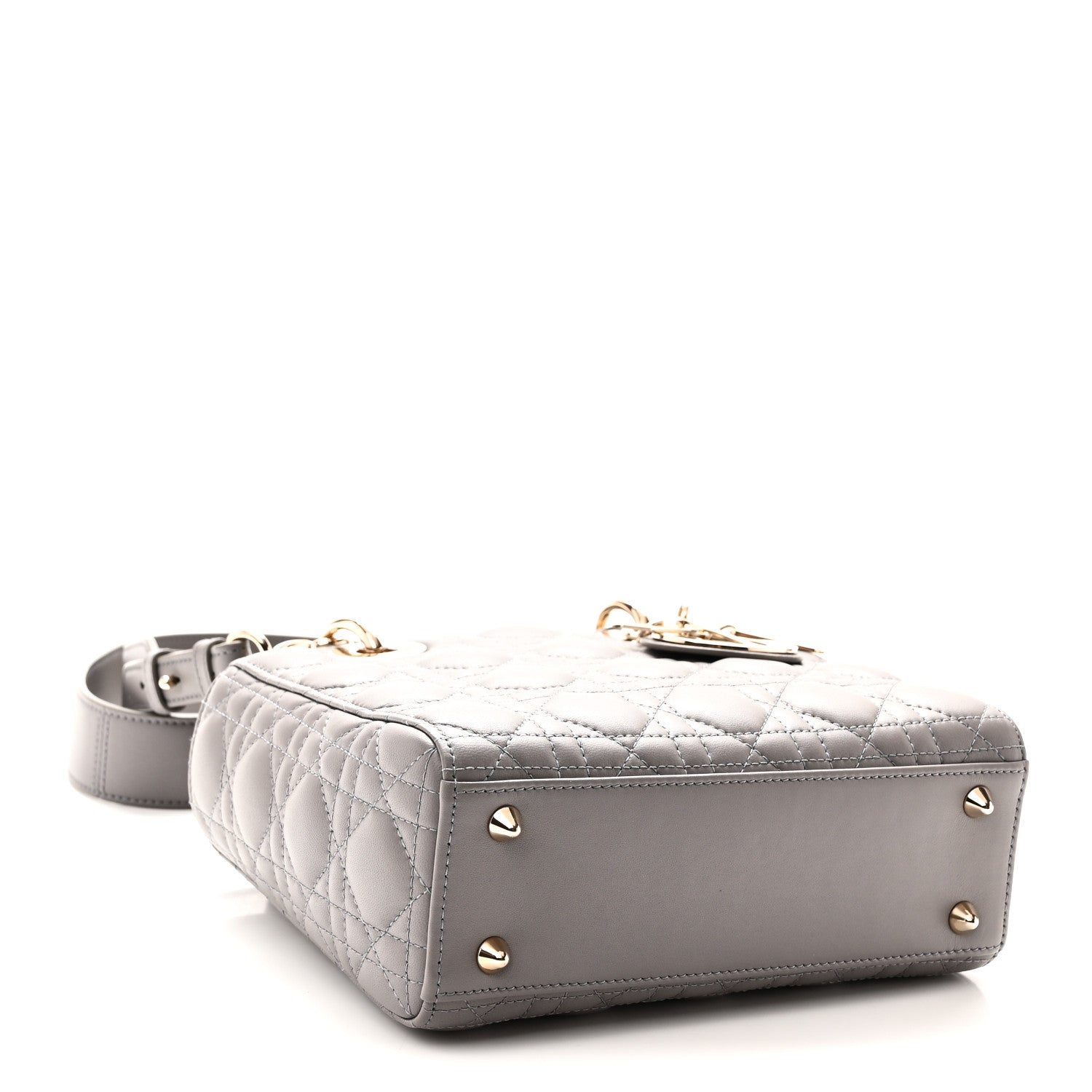 Lambskin Cannage Small My ABCDior Lady Dior Grey — view 4