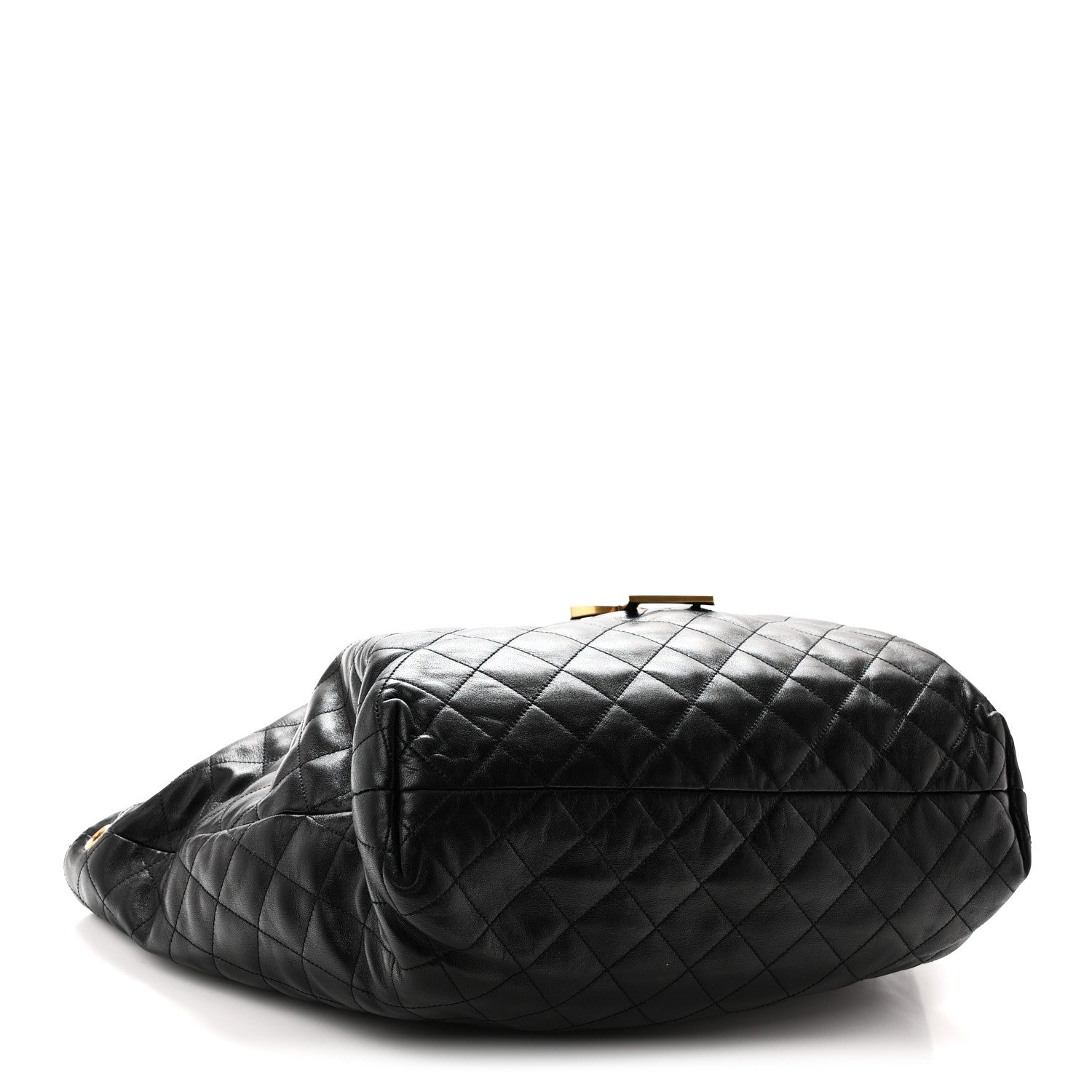 Lambskin Quilted Maxi Icare Shopping Tote Black — view 5
