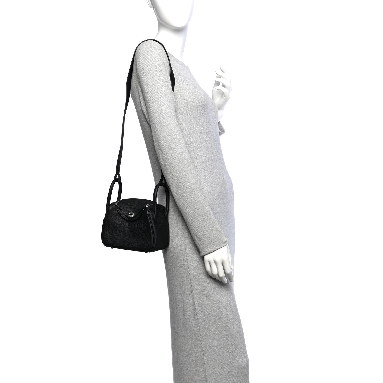 Taurillon Clemence Mini Lindy 20 Black — view 2
