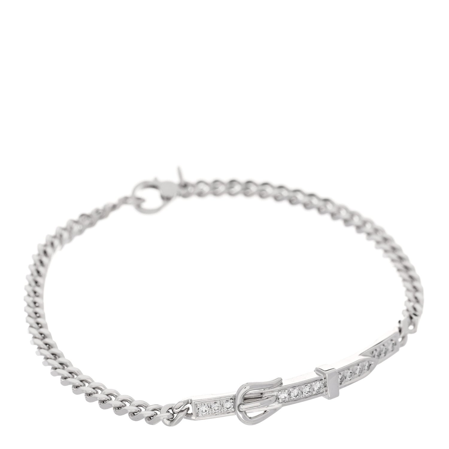 18K White Gold Diamond Etriviere Bracelet